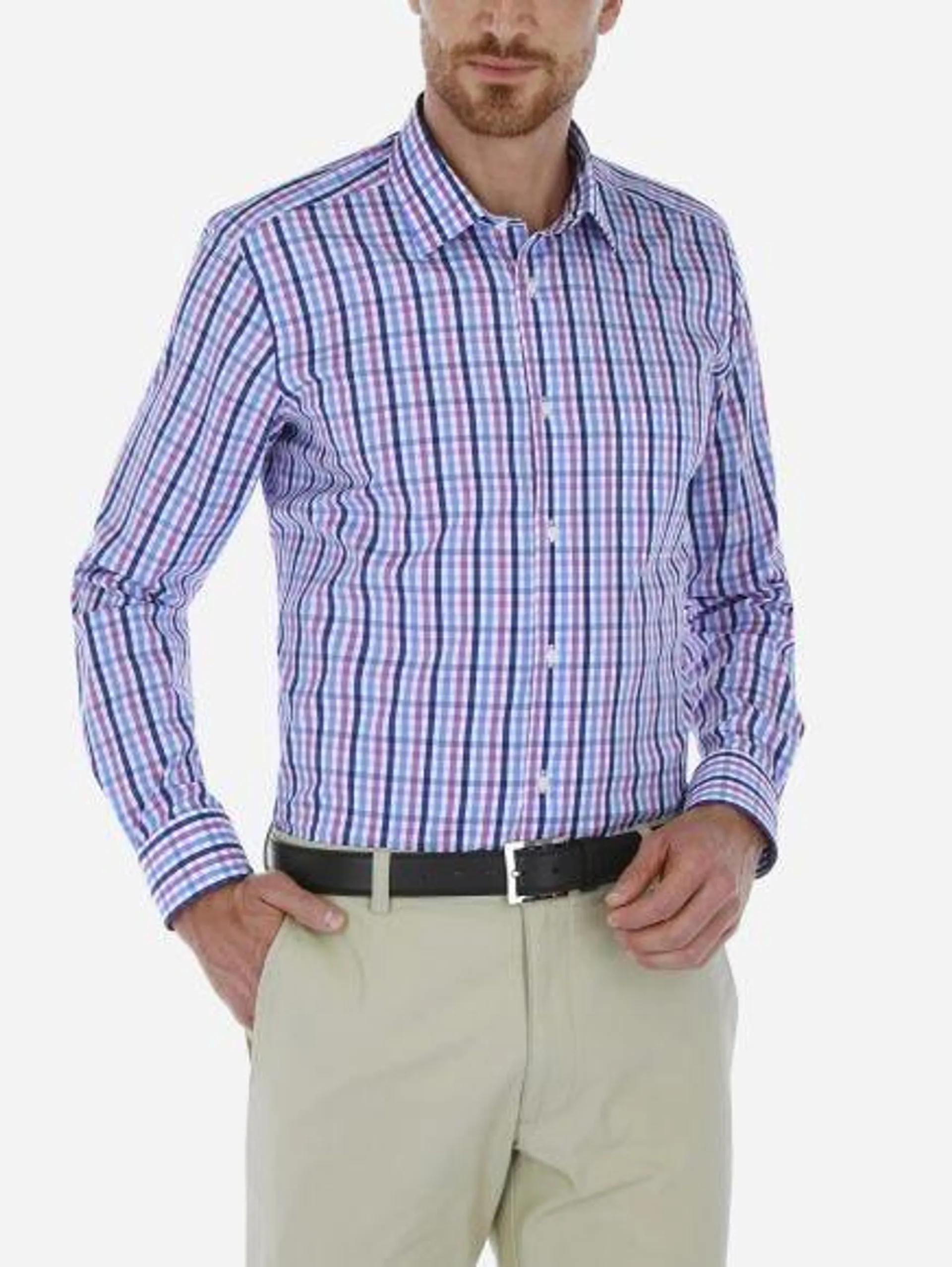 Camisa Business Casual Stretch Cuadros