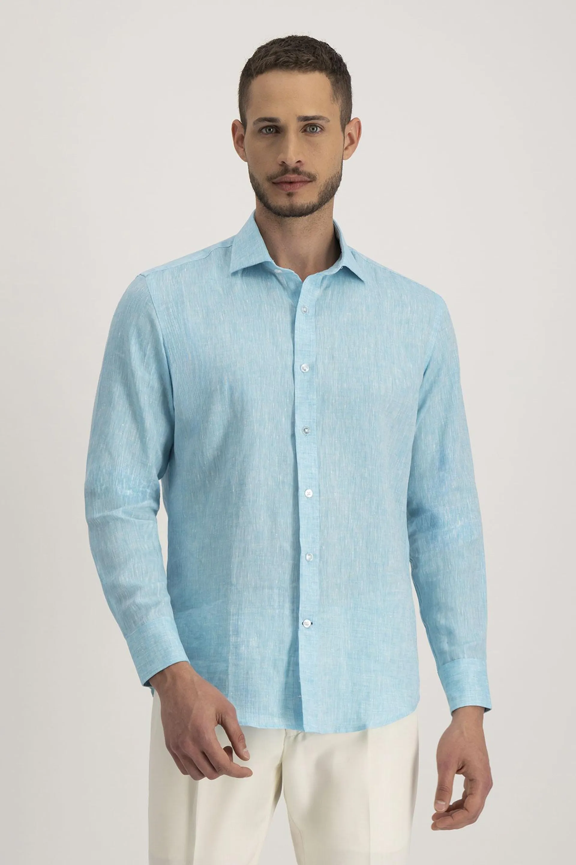 Camisa Casual LINEN Roberts Verde Slim Fit