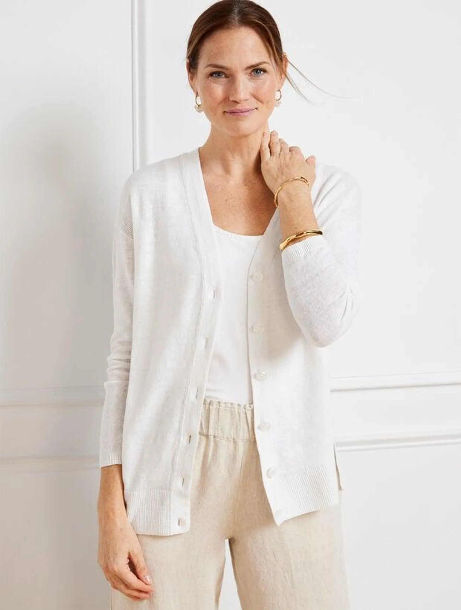 Linen Girlfriend Cardigan