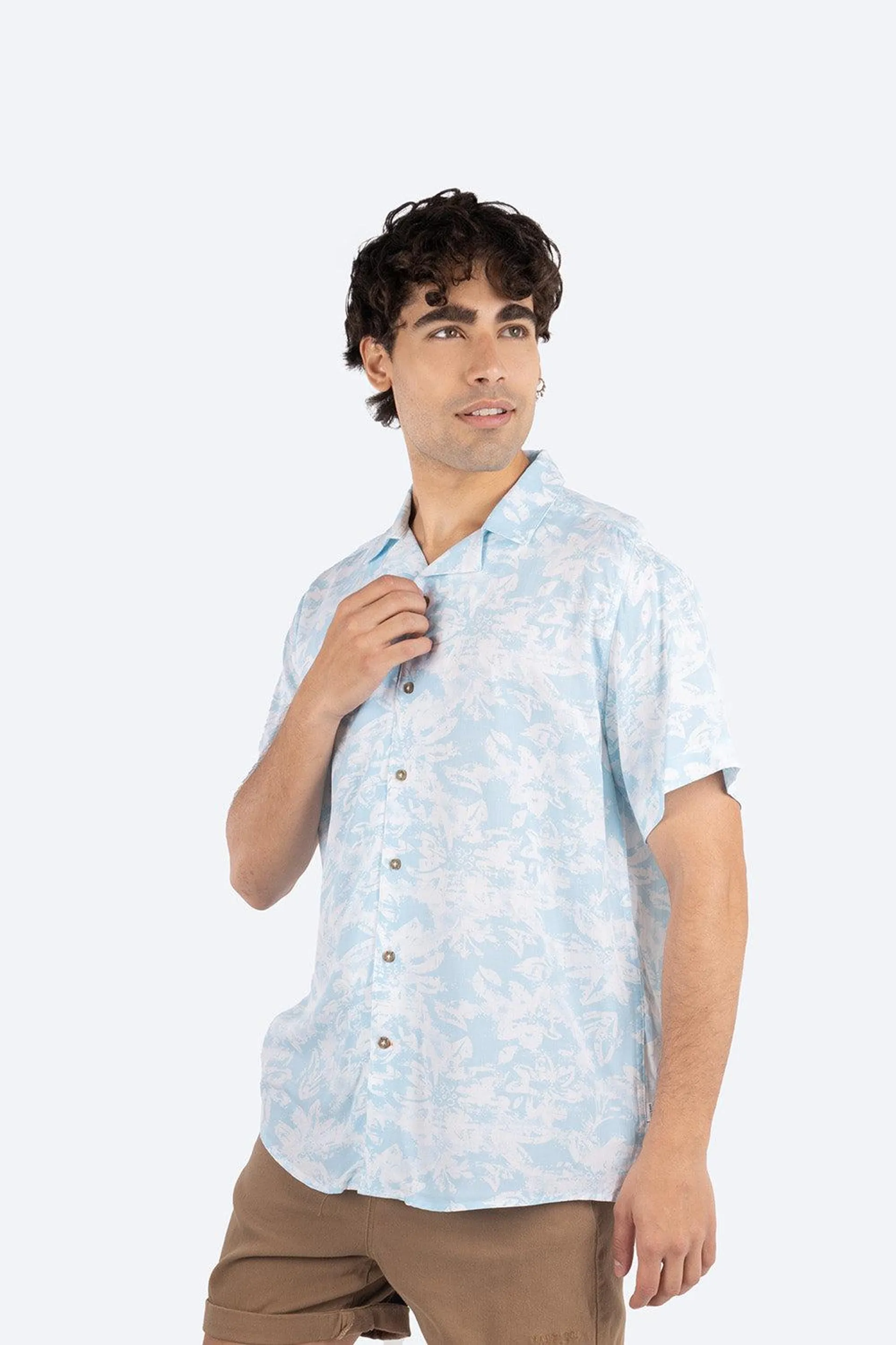 Camisa resort estampada