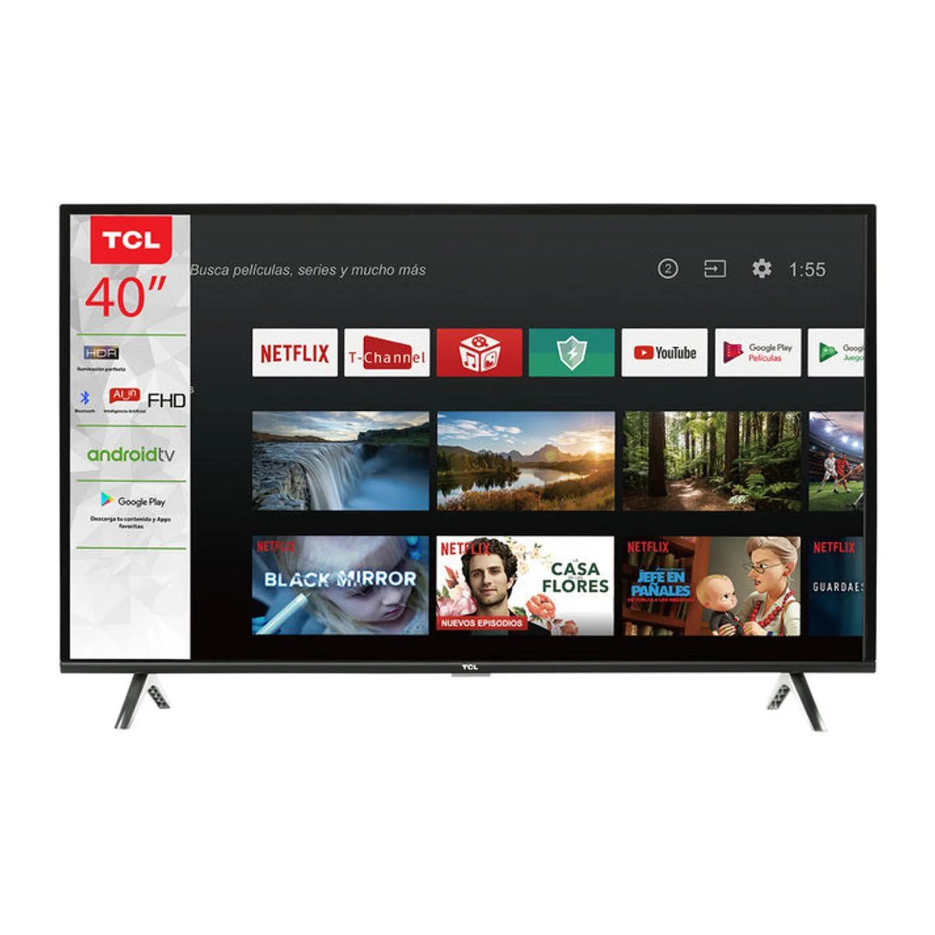 Pantalla TCL Smart TV Serie A3 A321 FHD Android TV 40"Seminuevo Pantalla TCL Smart TV Serie A3 40A321 FHD Android TV 40"Seminuevo