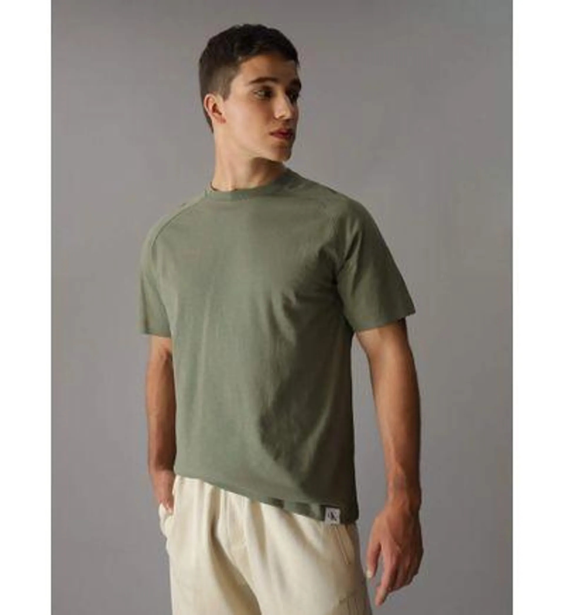 Playera Calvin Klein Monograma Hombre Verde