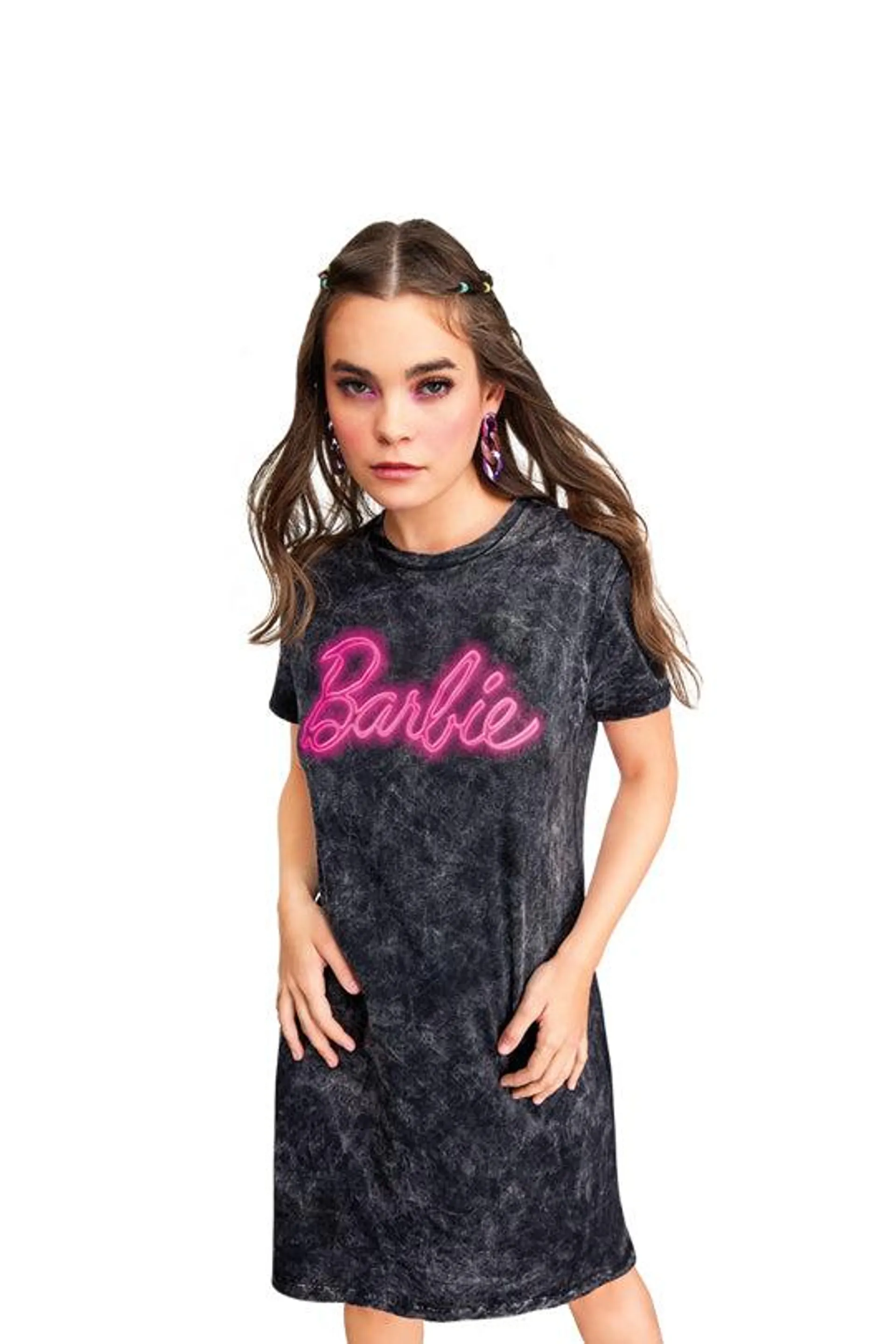 Vestido negro deslavado licencia Barbie 60490