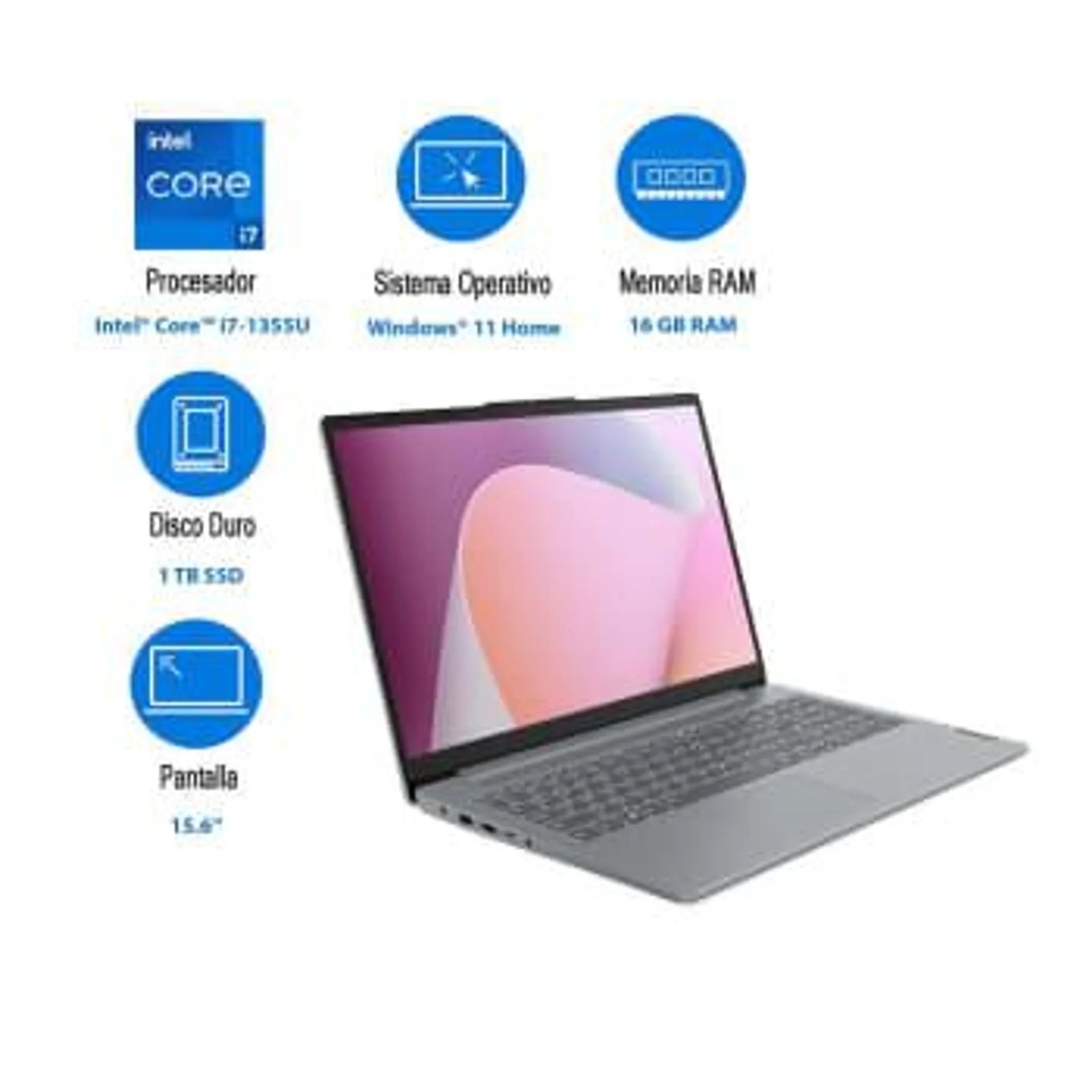 Combo Laptop Lenovo IdeaPad Core i7 13a Gen/16 GB RAM/1 TB SSD Slim 3 + Mochila