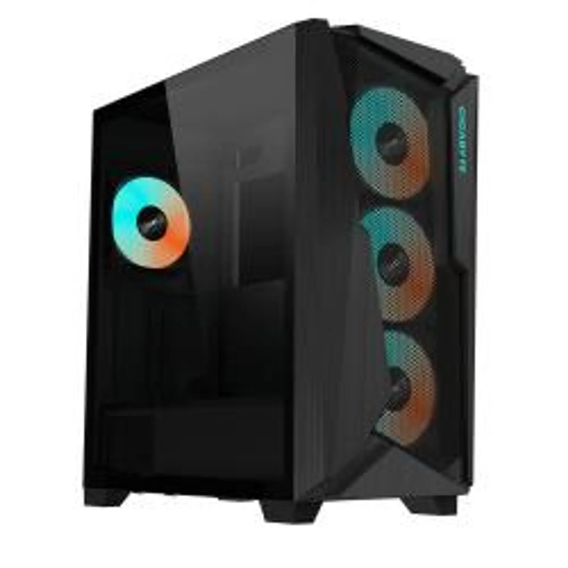 Gabinete Gigabyte C301 GLASS con Ventana, Midi-Tower, ATX/E-ATX/Micro-ATX/Mini-ITX, USB 3.0/USB-C, sin Fuente, 4 Ventiladores Instalados ARGB, Negro