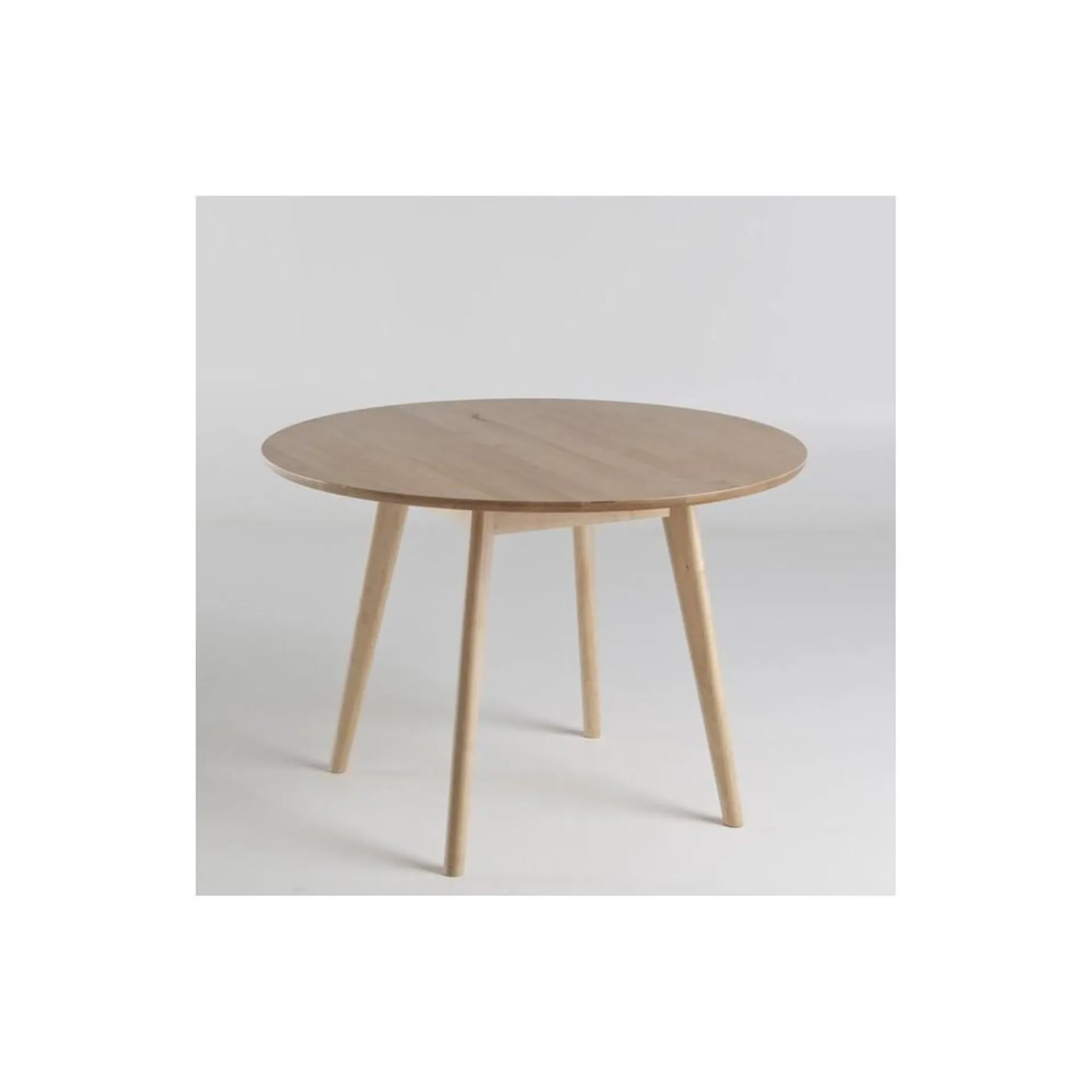 Jimmy circle - Mesa redonda de comedor estilo vintage madera de encino