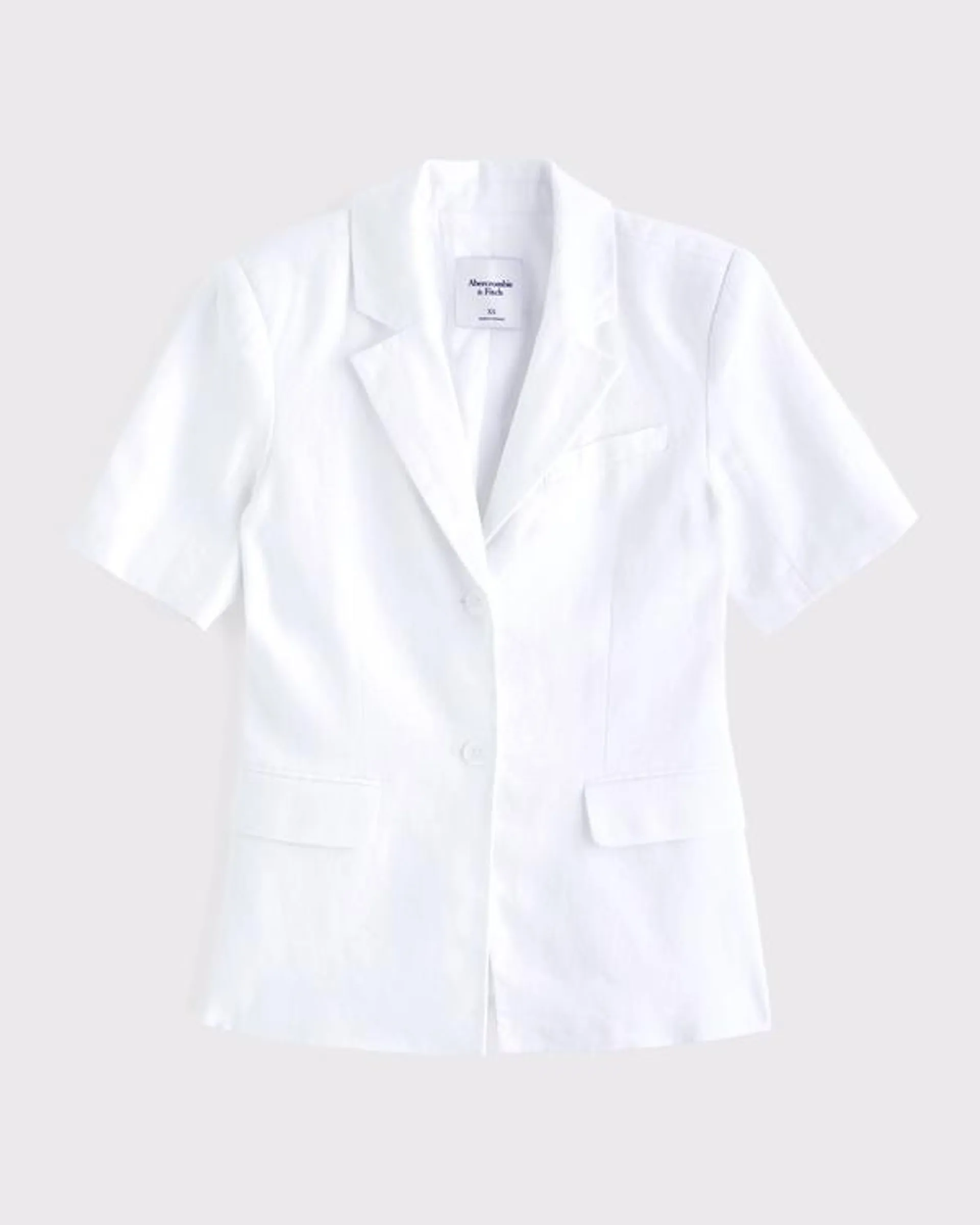 Short-Sleeve Premium Linen Blazer