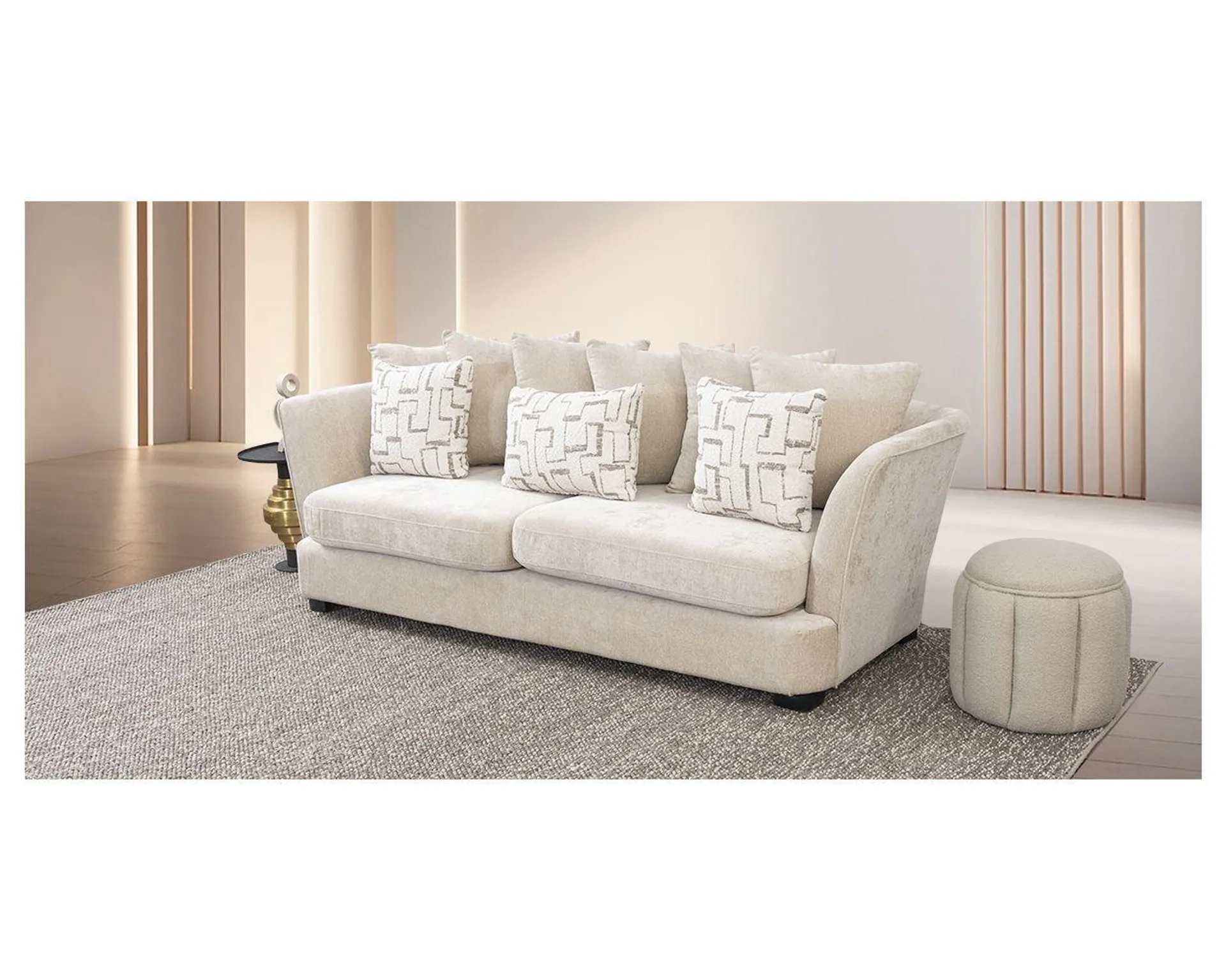 Sofá 3 Plazas Opulent Beige