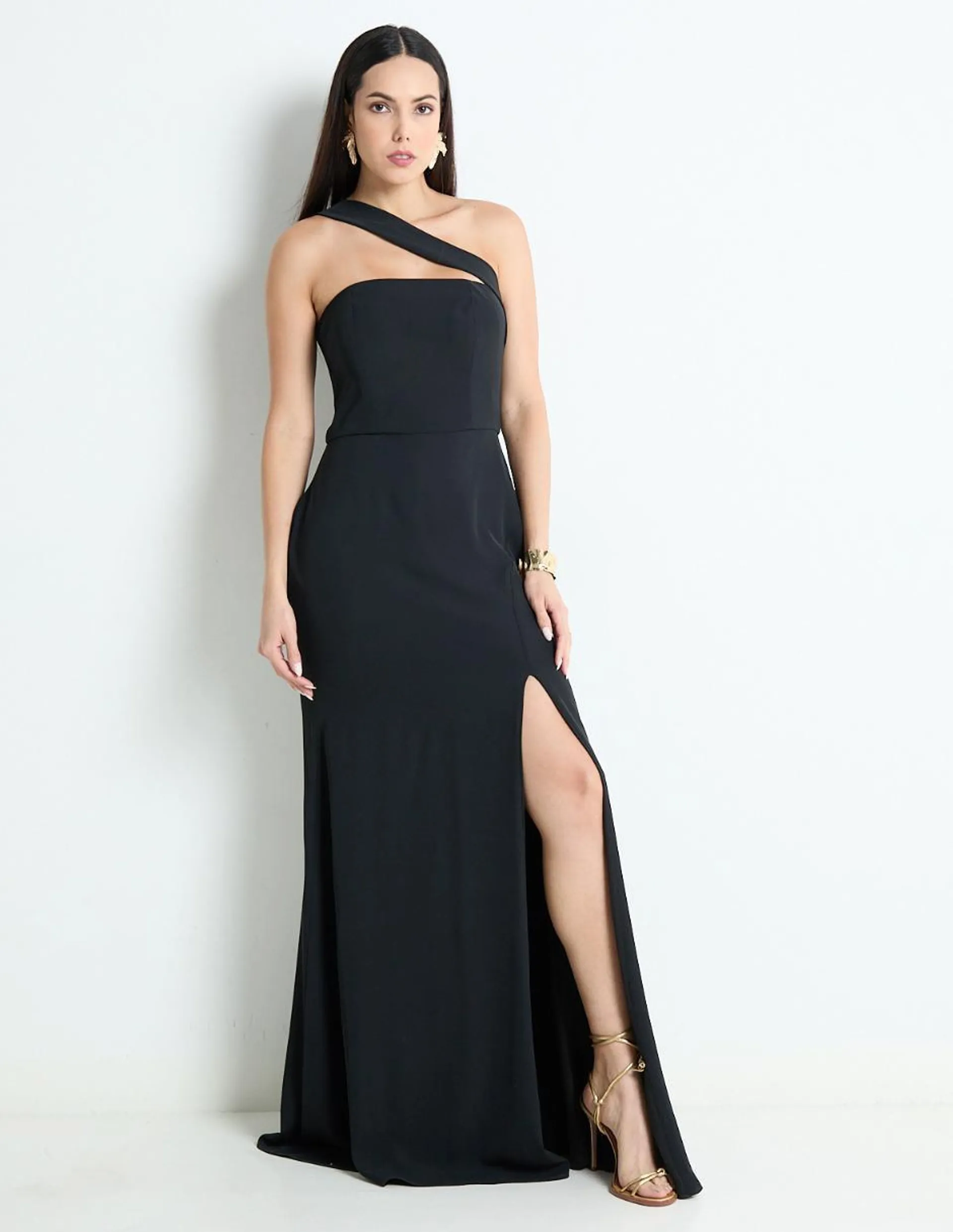 Vestido maxi de fiesta Mia Paluzzi escote medio