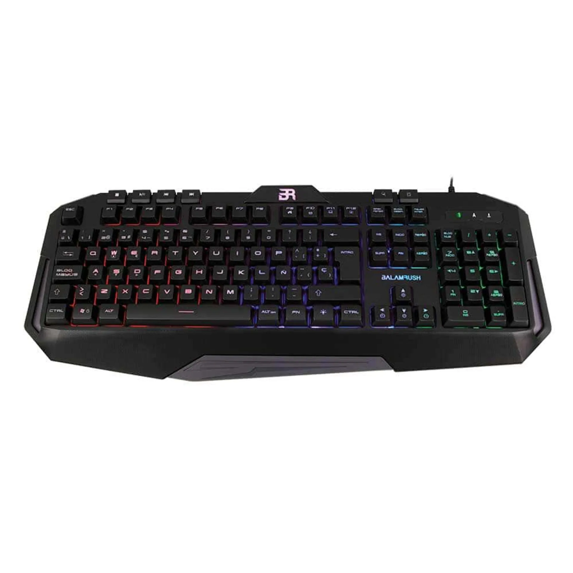 Teclado Gamer USB RGB Gunfire, Alámbrico, Negro (Español) Balam Rush BR-929639