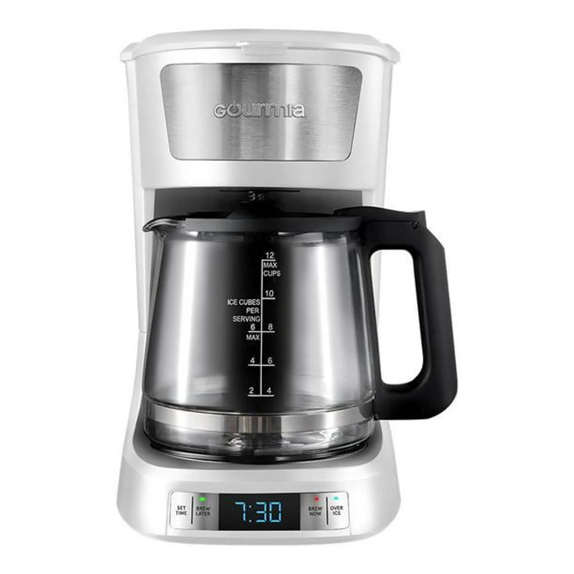 Cafetera Gourmia Programable 12 Tazas Color Blanco