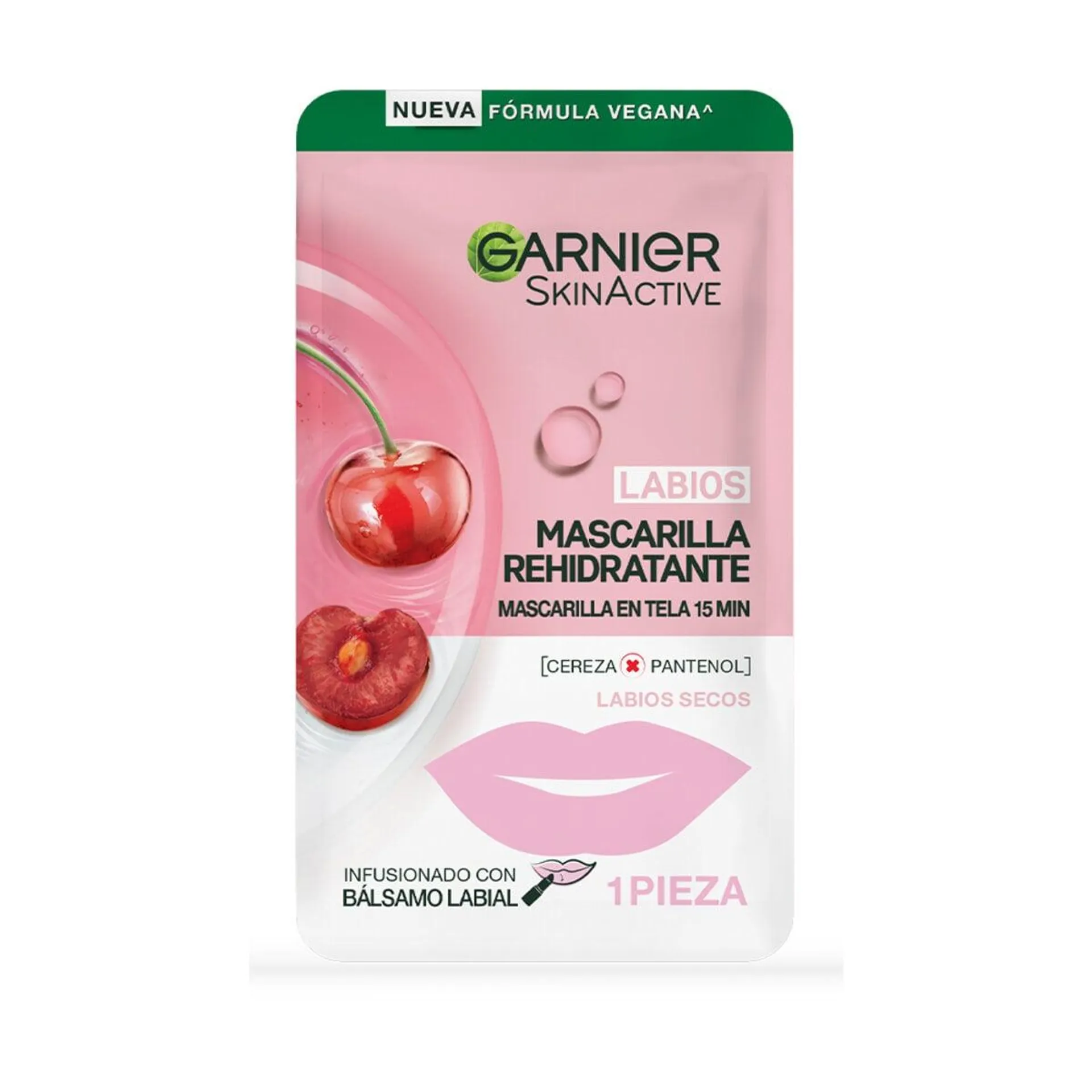 SKIN ACTIVE MASCARILLA HIDRATANTE DE LABIOS CHERRY - GARNIER