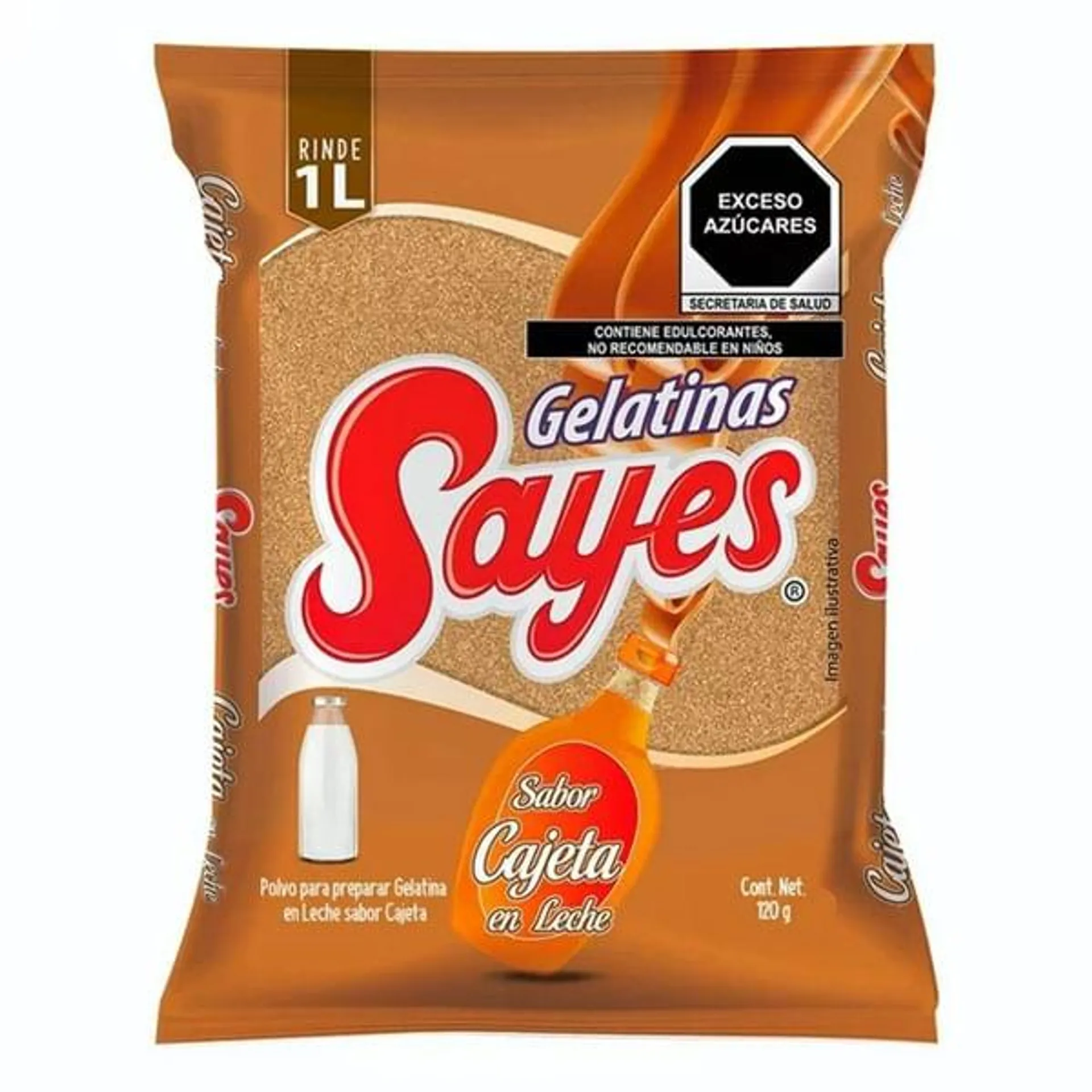 Gelatina en polvo leche Sayes cajeta 120 g