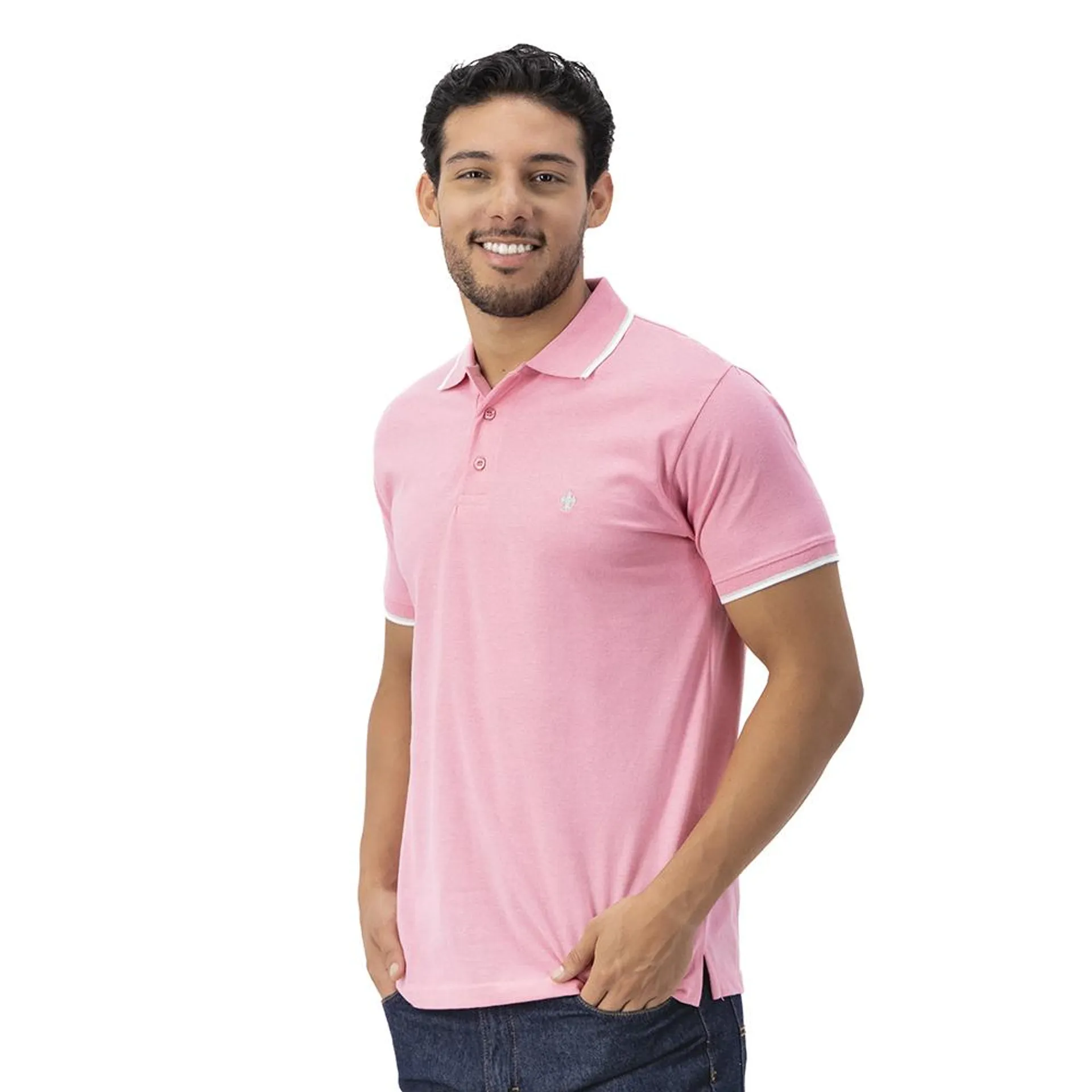 Playera Tipo Polo Hummo Hombre Botones Al Tono