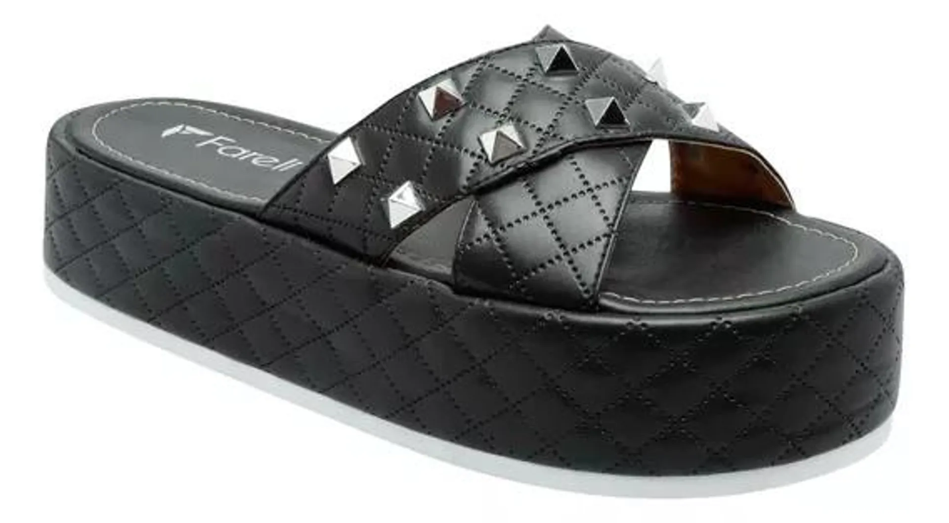 Sandalias Dama Plataformas Negras Casual Mujer Athena Fareli