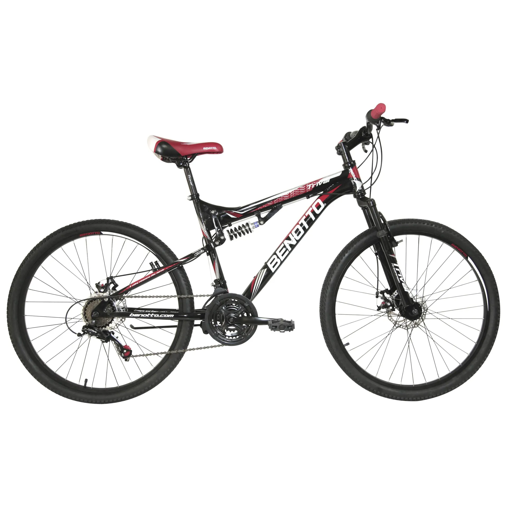 Bicicleta BENOTTO Montaña TRIVAL R26 21V. Hombre DS Frenos Doble Disco Mecanico Acero Negro Talla:UN