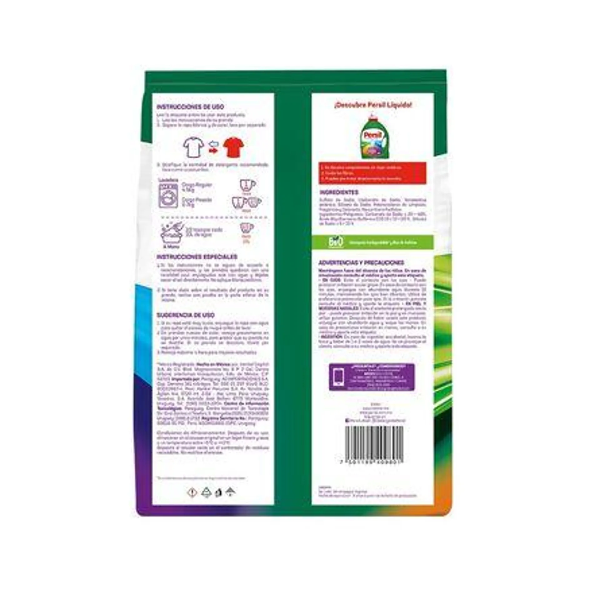 Detergente en Polvo para Ropa de Color Persil 900g