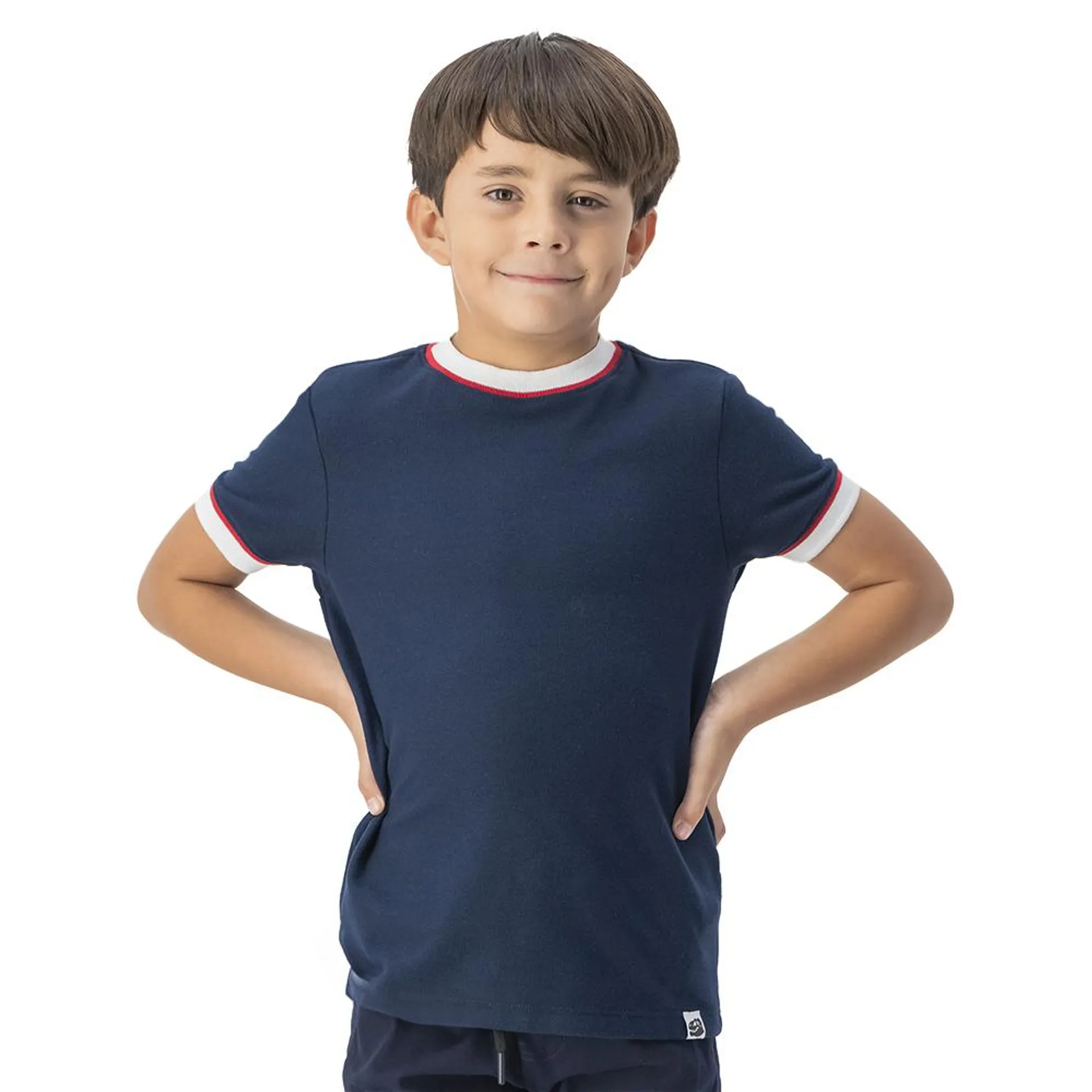 Playera Hummo Niño Con Cuello Y Mangas En Contraste