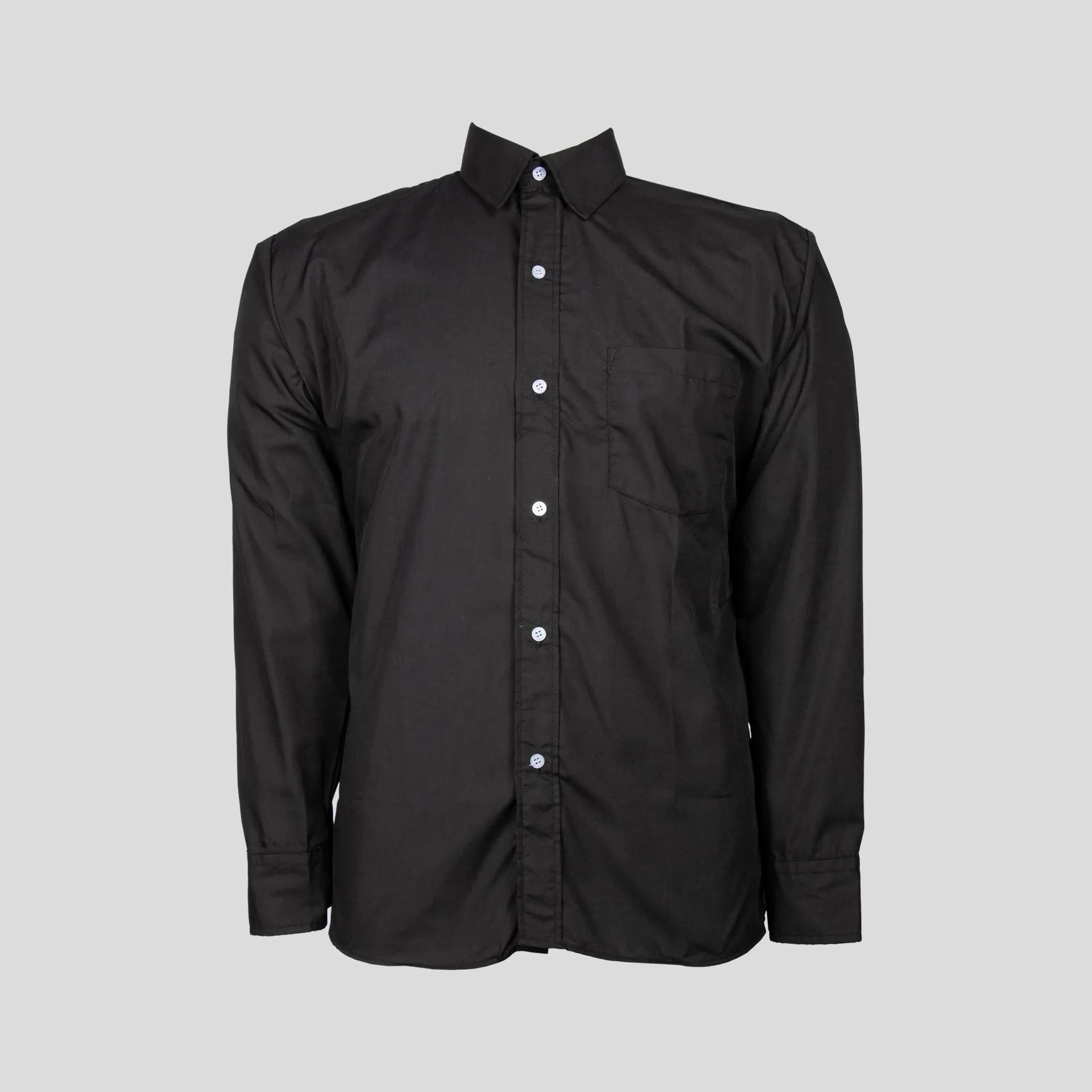 CAMISA LISA NEGRO M PARA HOMBRE