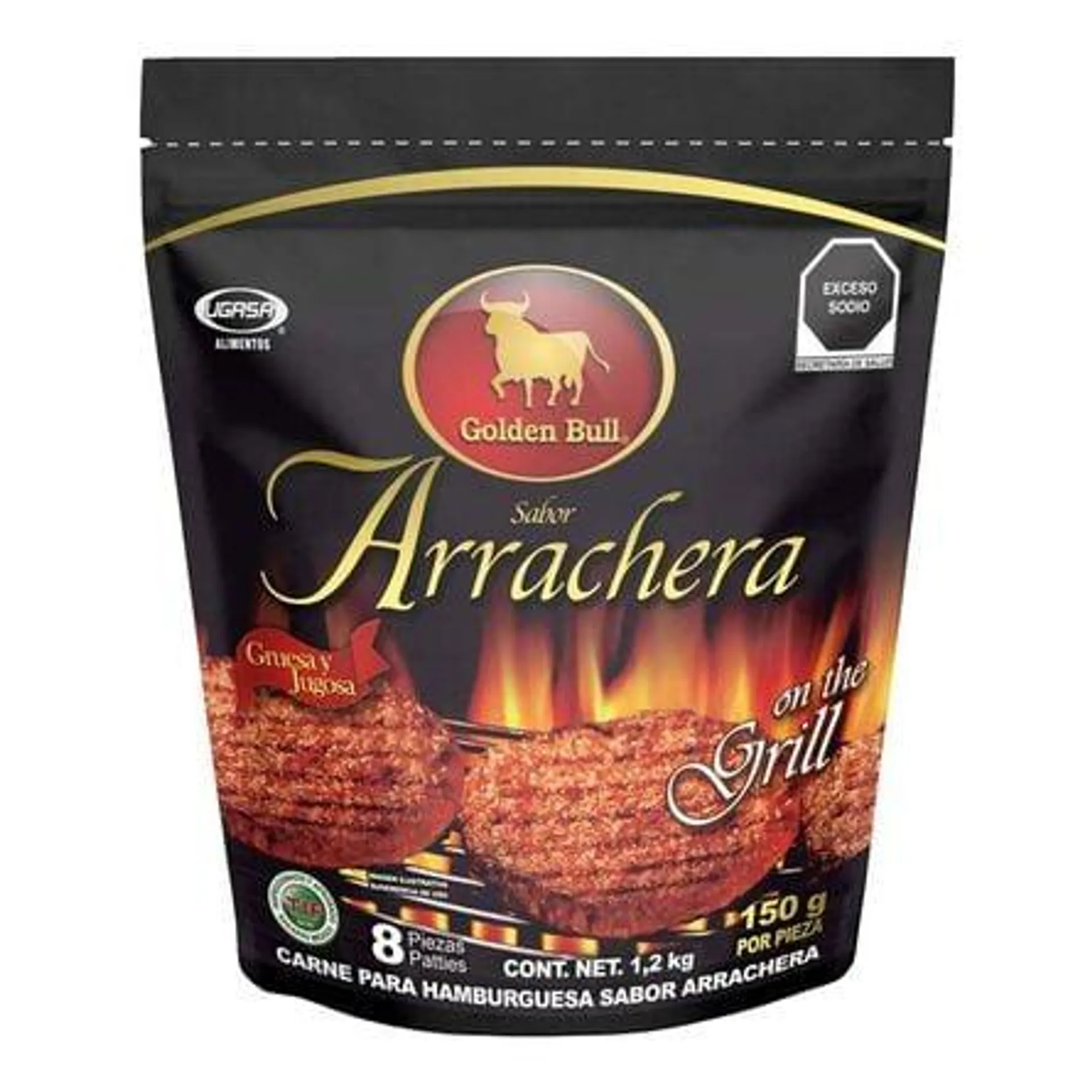 Carne Para Hamburguesa Golden Bull Arrachera 1.2 Kg