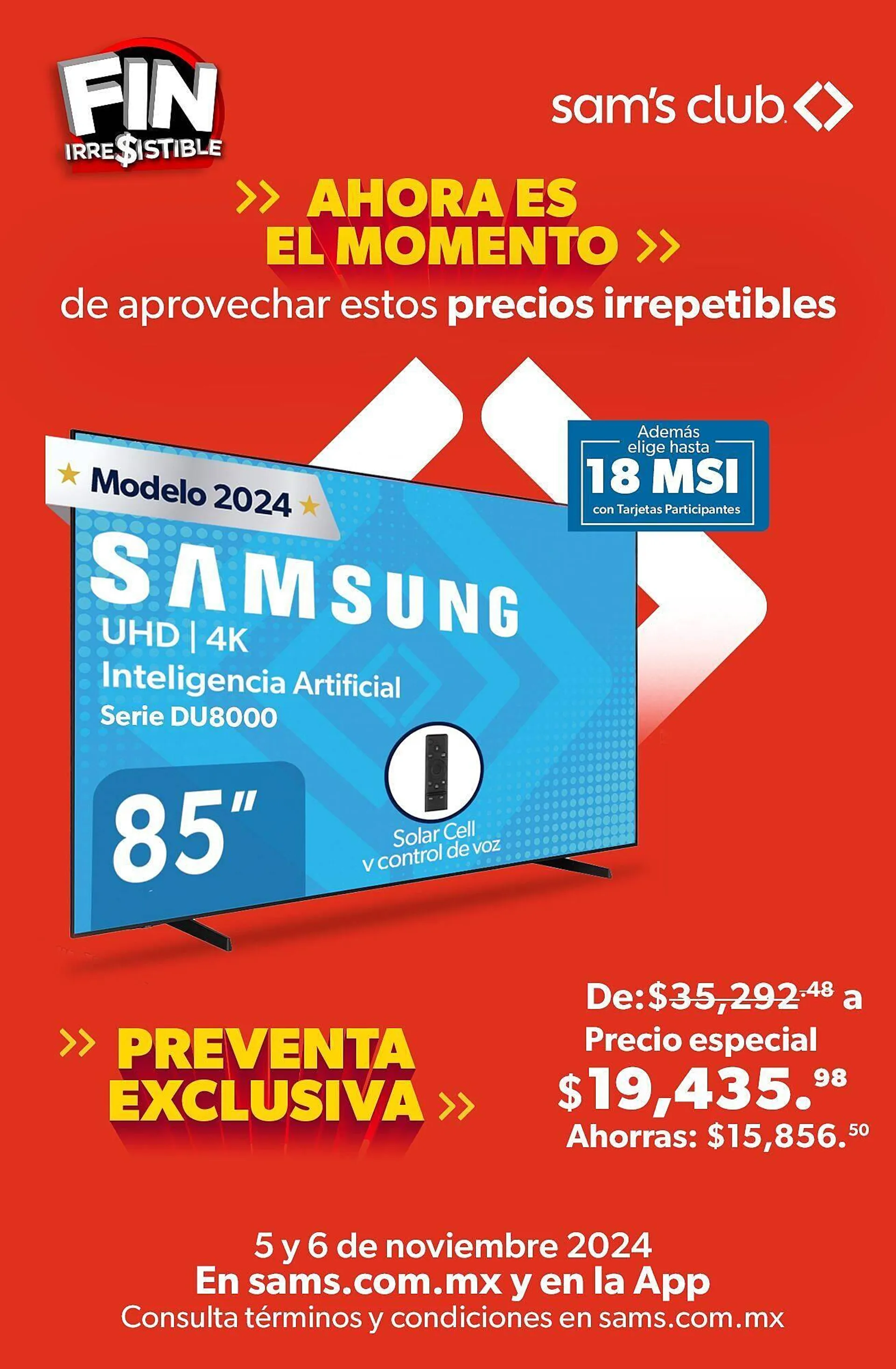 Catálogo de Catálogo Sam's Club 5 de noviembre al 6 de noviembre 2024 - Pagina 1