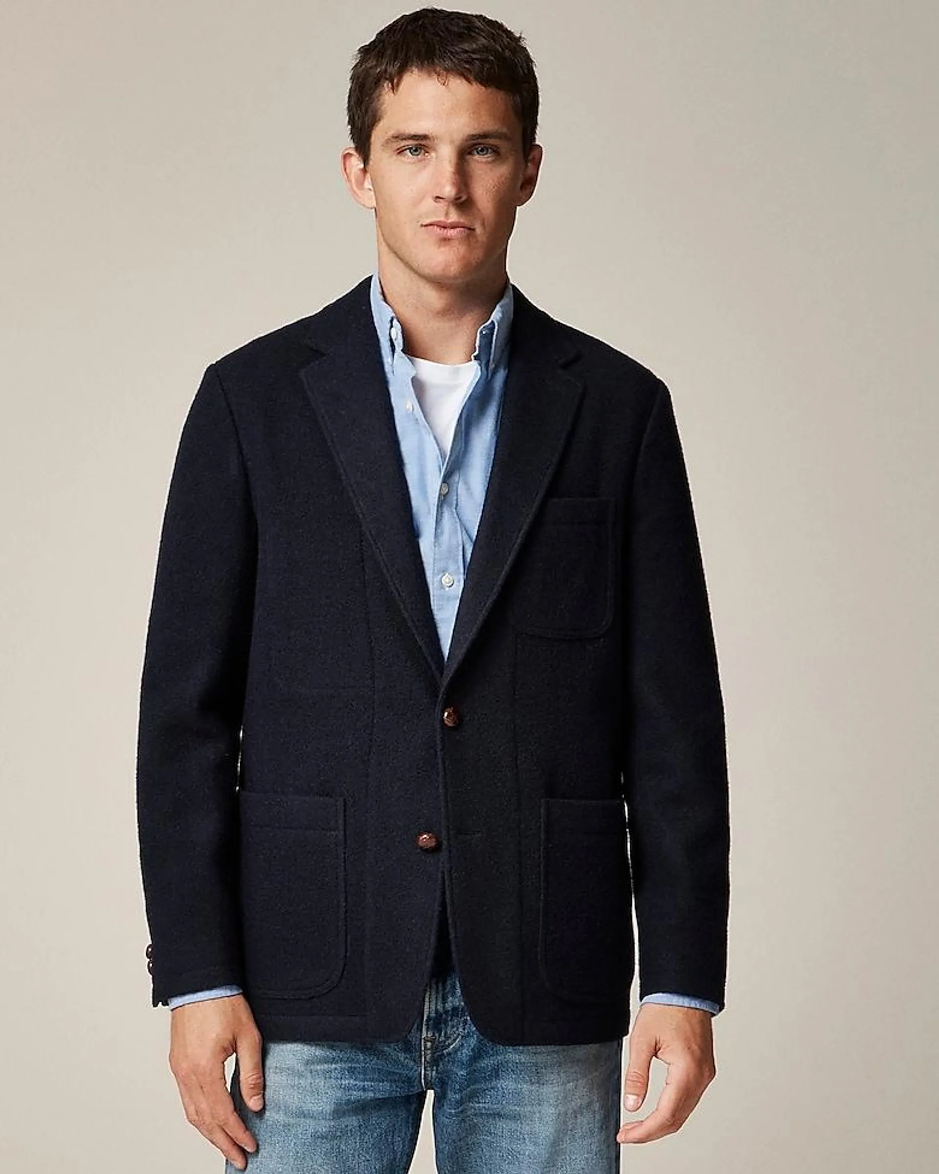 Crosby Classic-fit blazer in English Shetland wool