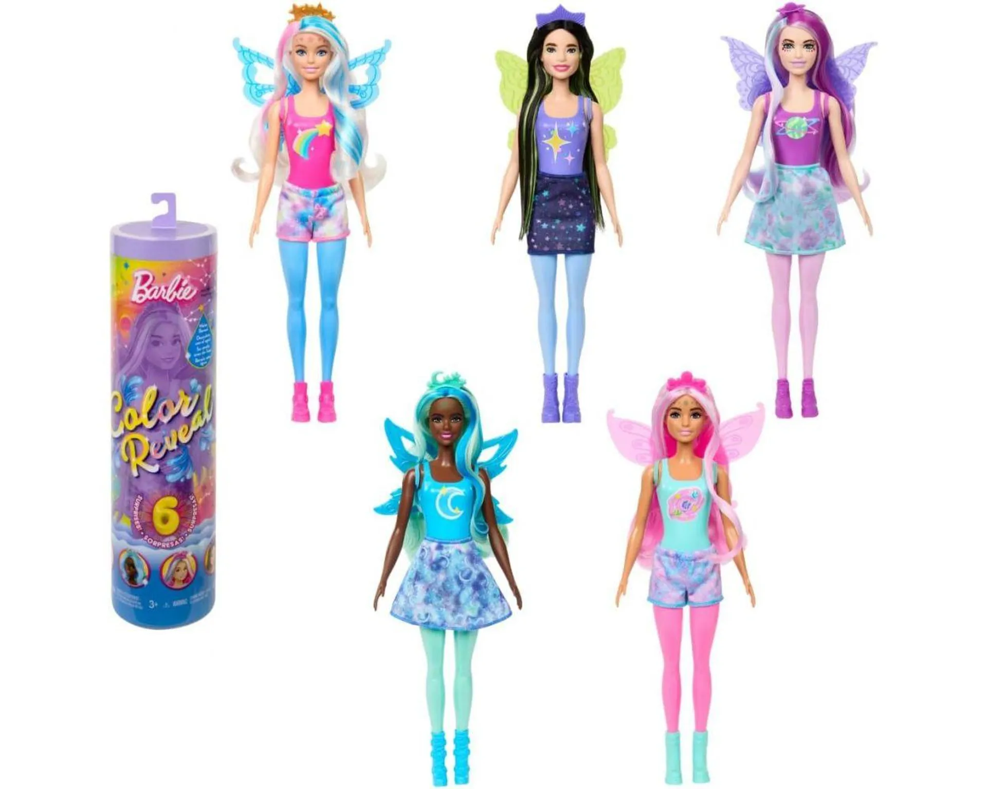 Barbie Color Reveal Muñeca Galaxia Arcoíris