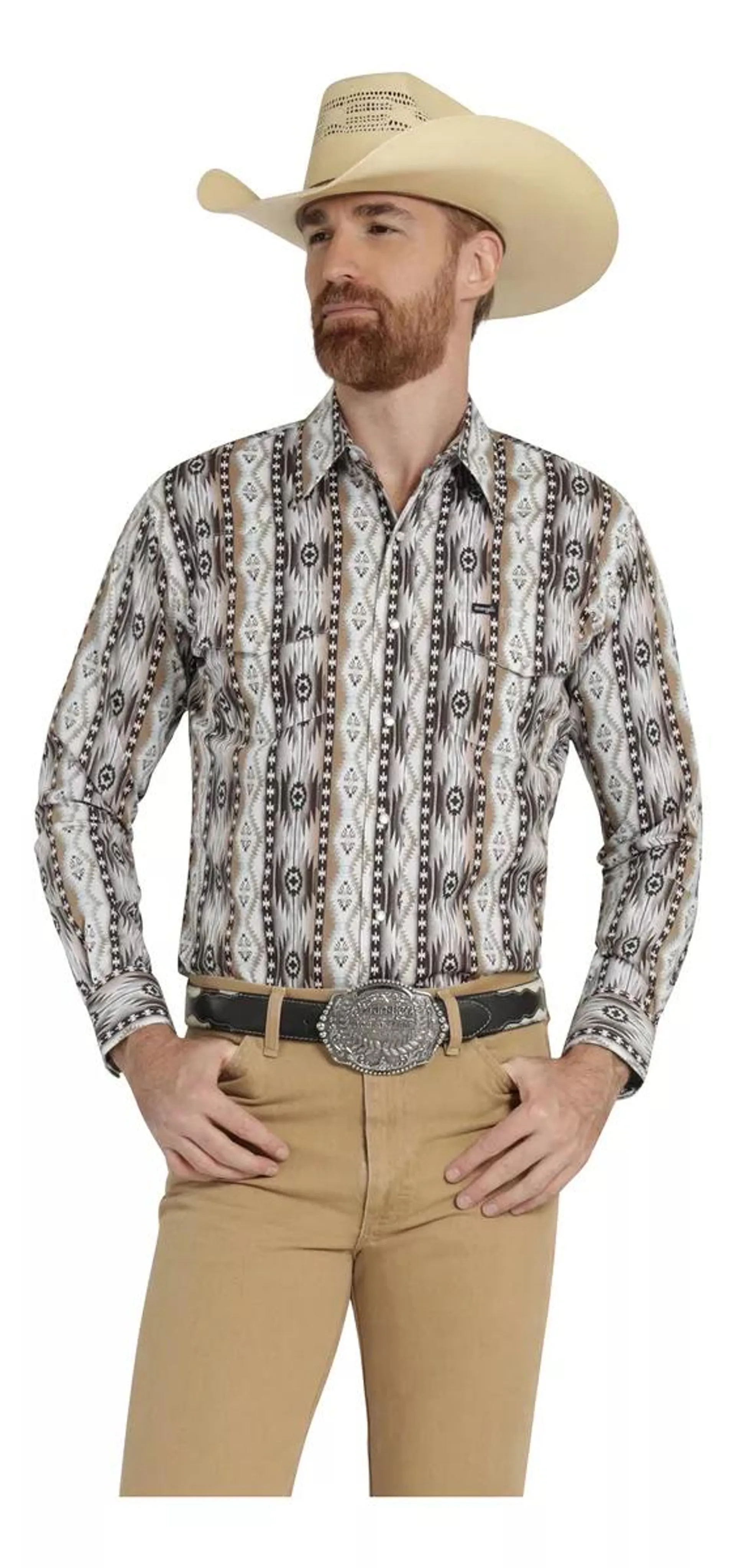 Camisa Vaquera Hombre Wrangler Regular Fit Manga Larga 368