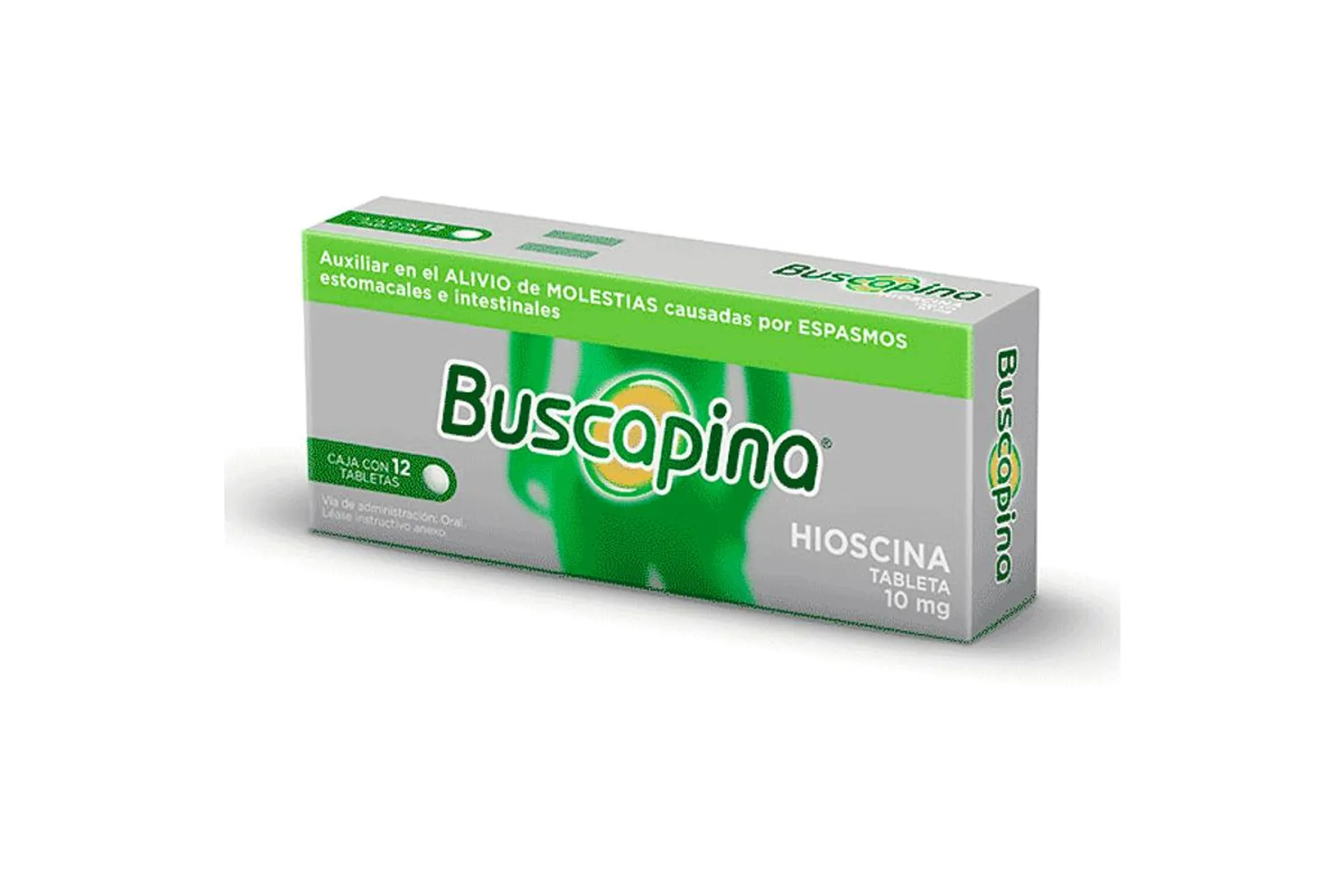 BUTILHIOSCINA HIOSCINA 10 MG 12 TABLETAS BUSCAPINA