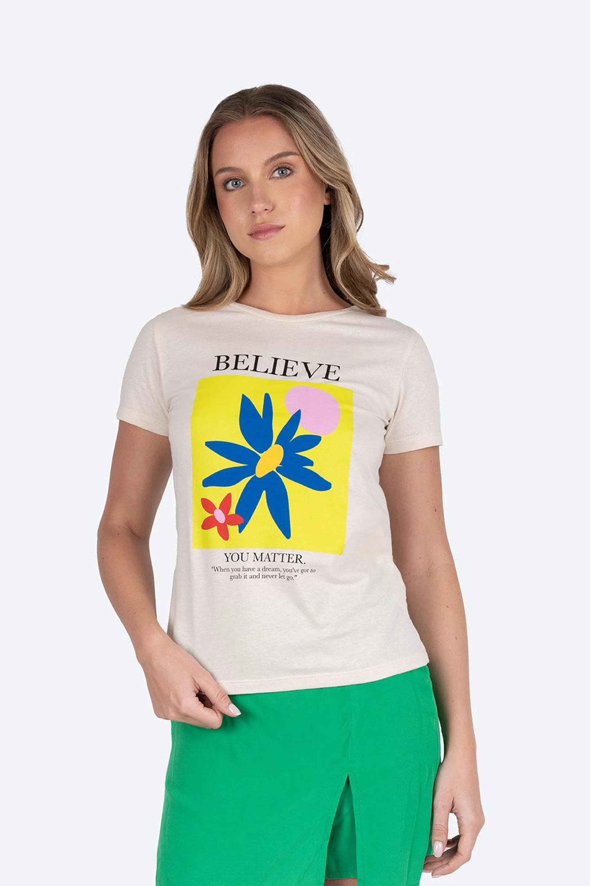 Playera estampada believe