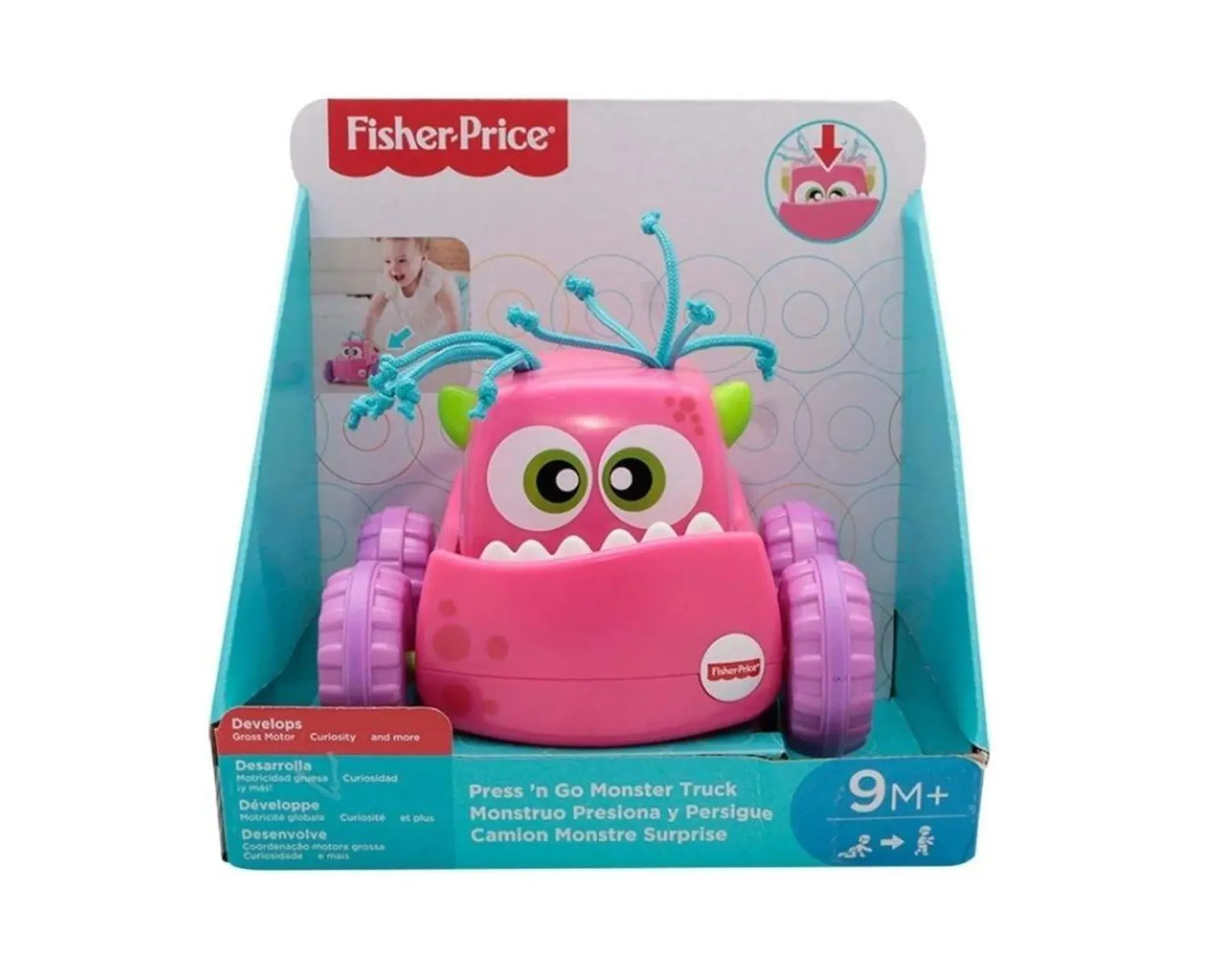 Fisher-Price Monstruo Presiona Y Persigue Rosa