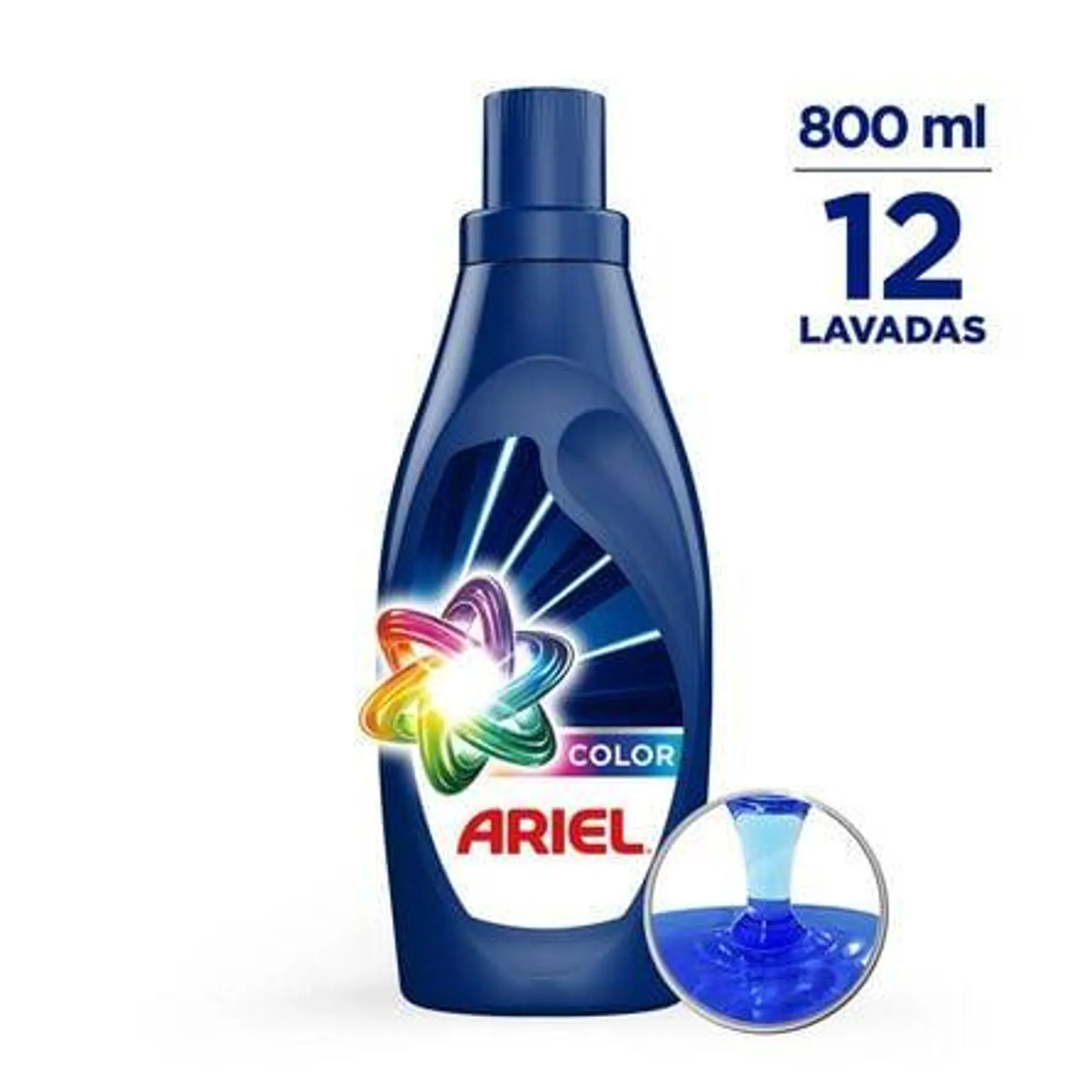 Detergente Líquido Ariel Color 12 lavadas (800ml)