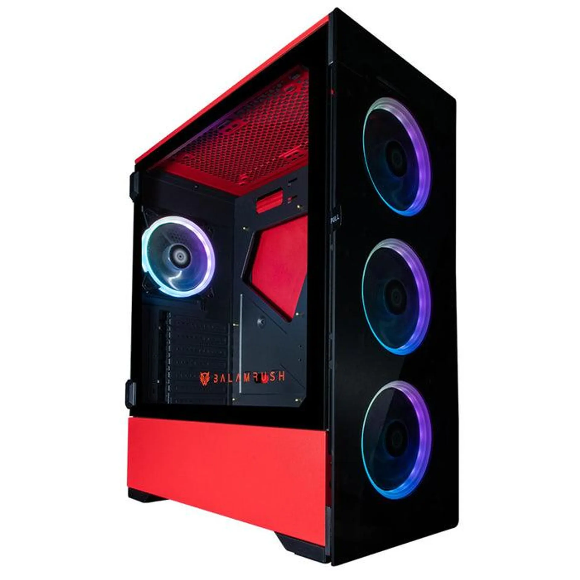 Gabinete Gamer BALAM RUSH THINOS E-ATX 4 Fan Cristal templado ARGB