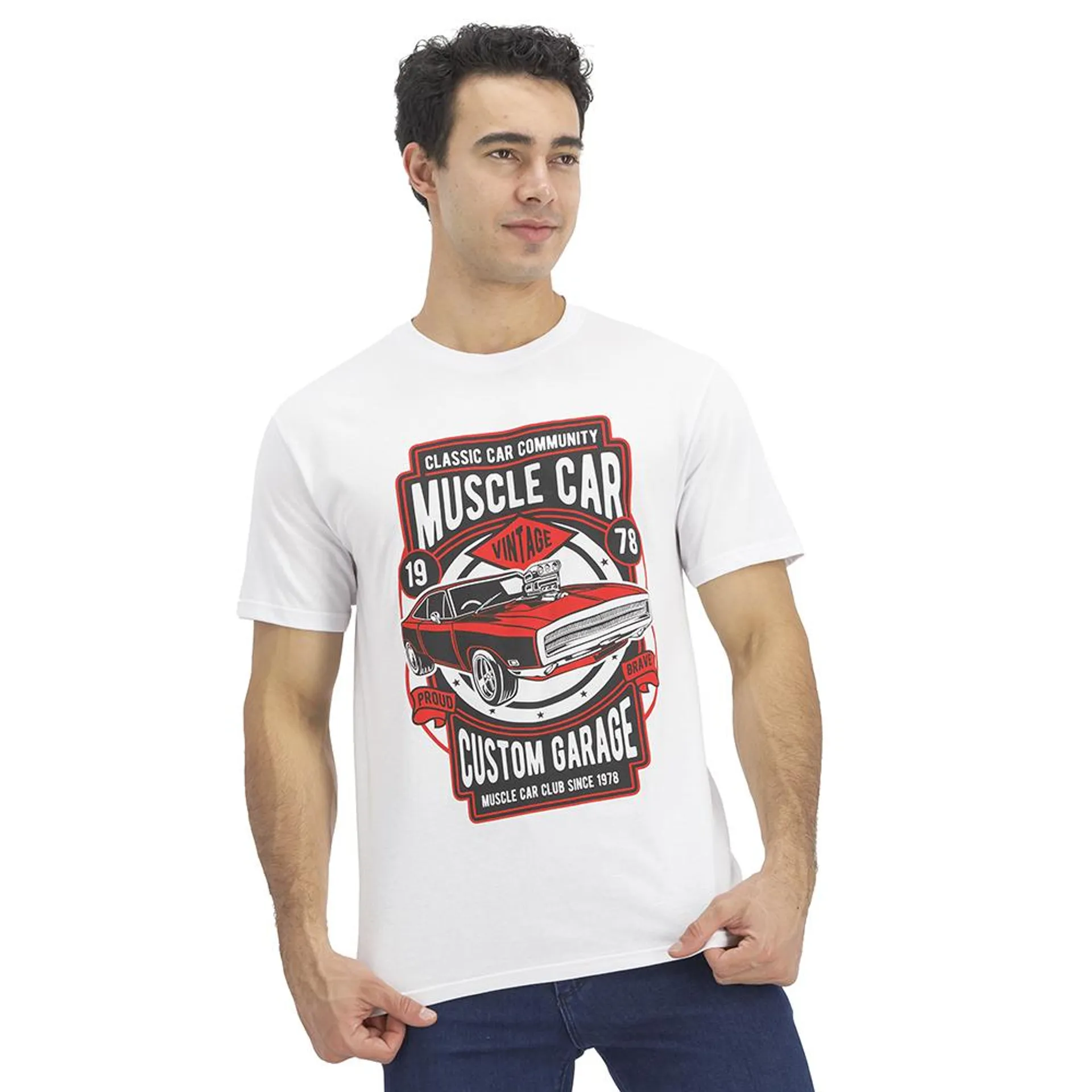 Playera Hummo Hombre Estampado Muscle Car