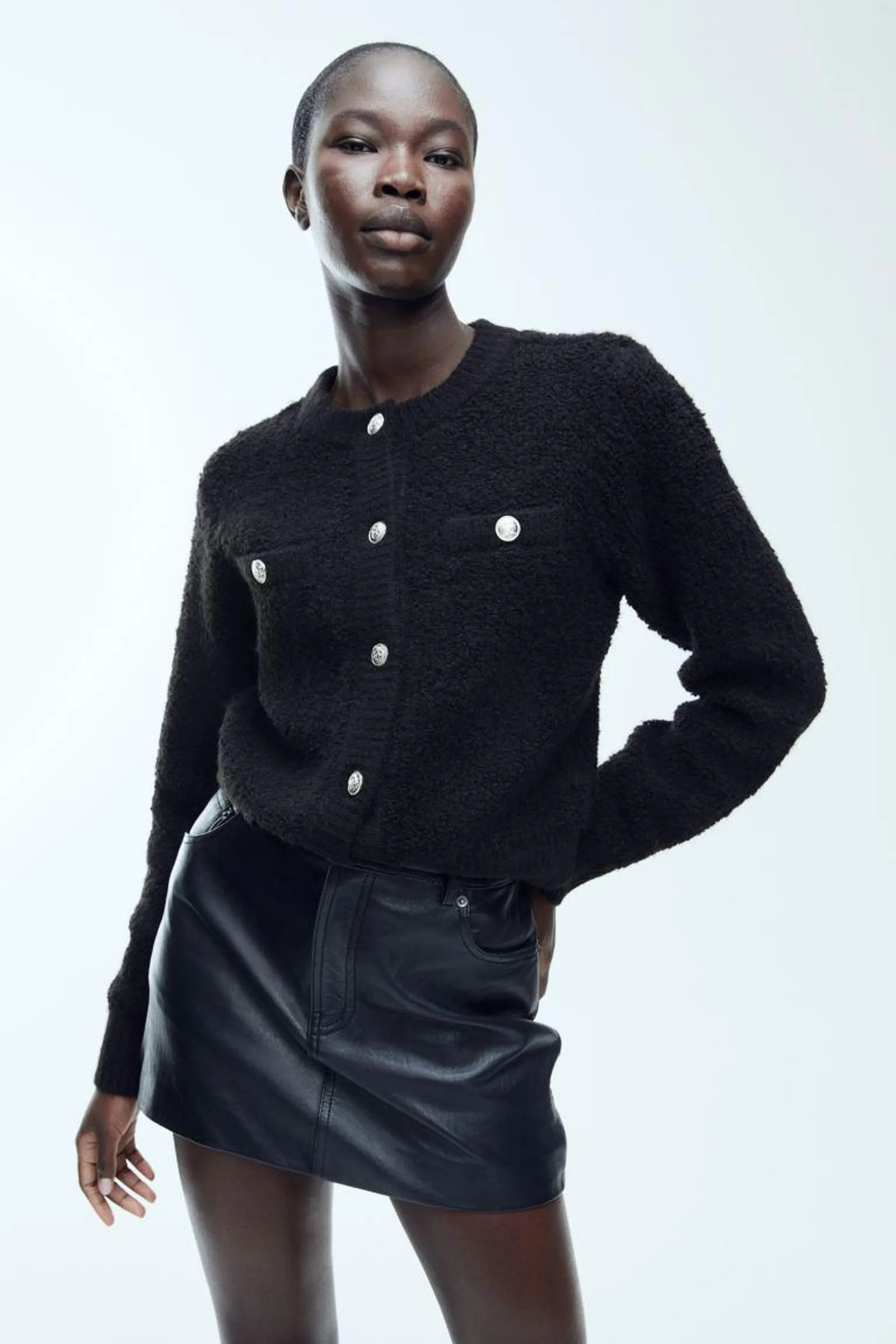 Bouclé cardigan