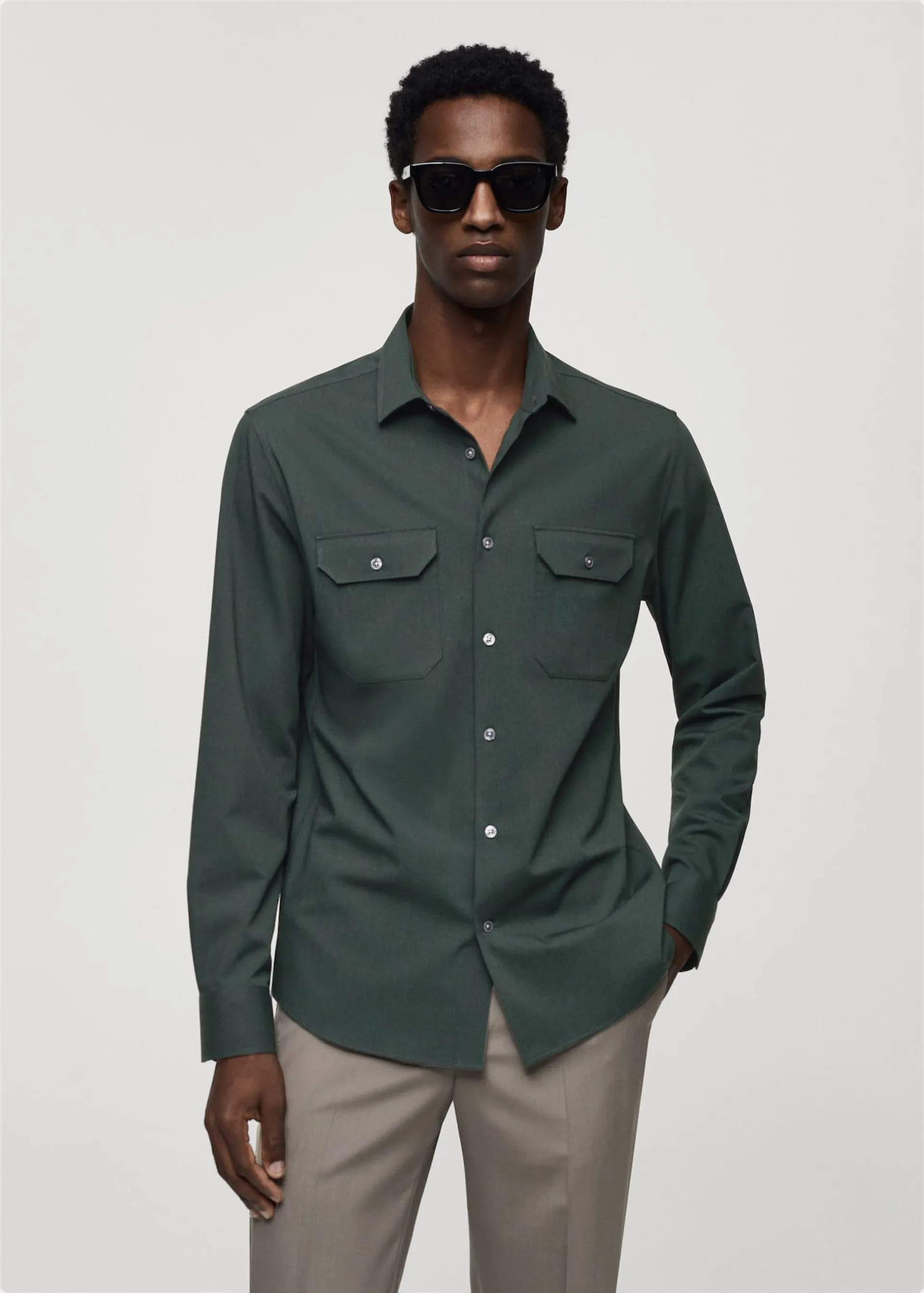 Sobrecamisa bolsillos tejido strech