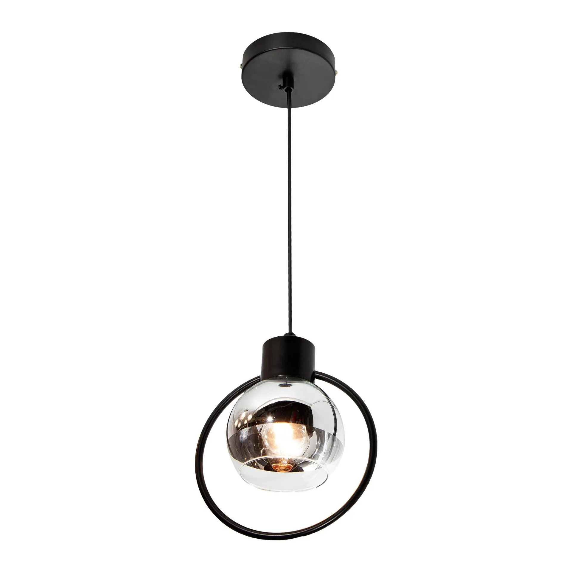 Lámpara Colgante Modern Luxe Negro E27 40w 1 Luz