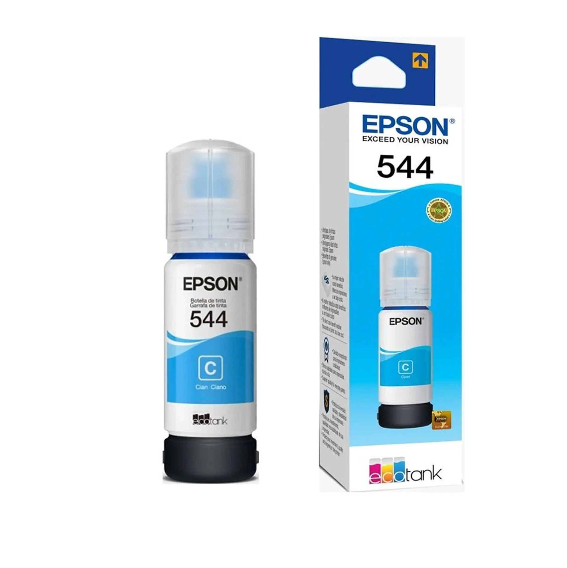 Botella De Tinta Epson T544 Cyan Para L3110/L3150 (T544220)