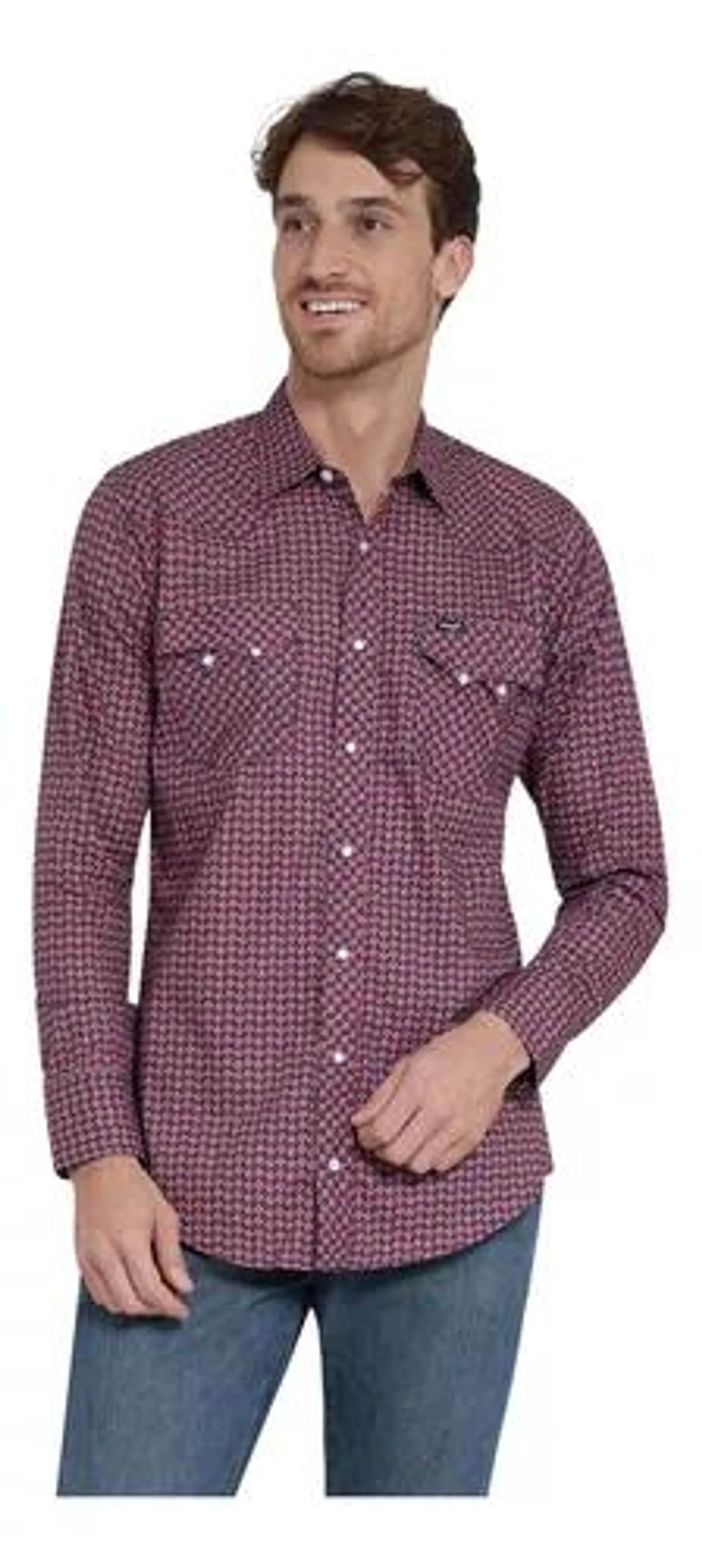 Camisa Vaquera Hombre Wrangler Slim Fit Manga Larga 409