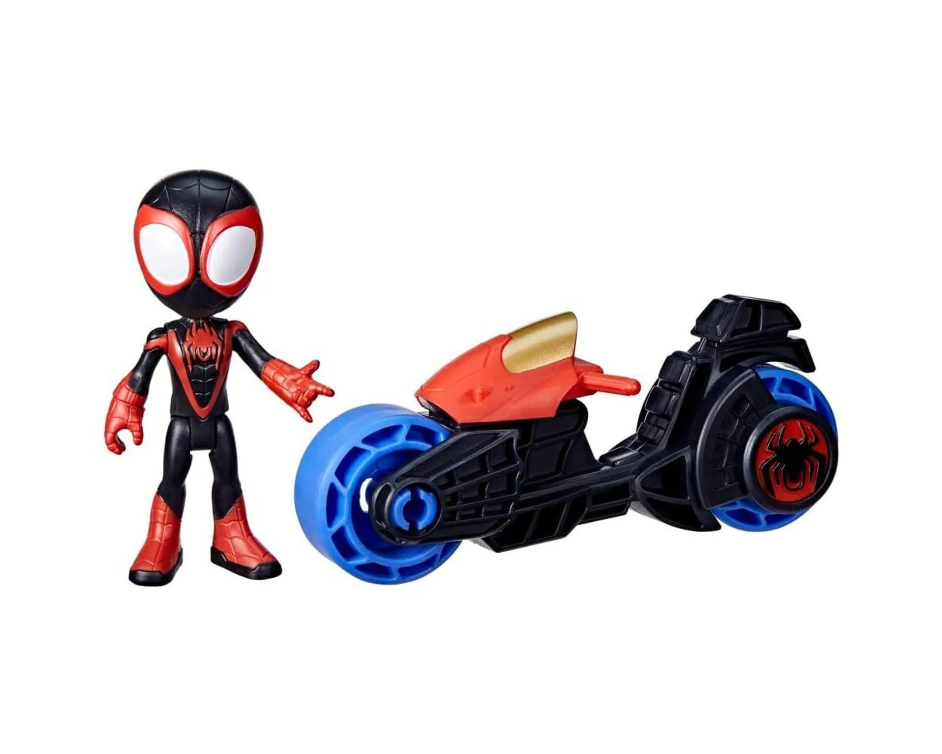 Spidey and his Amazing Friends Miles Morales Figura de acción con Motocicleta F7460