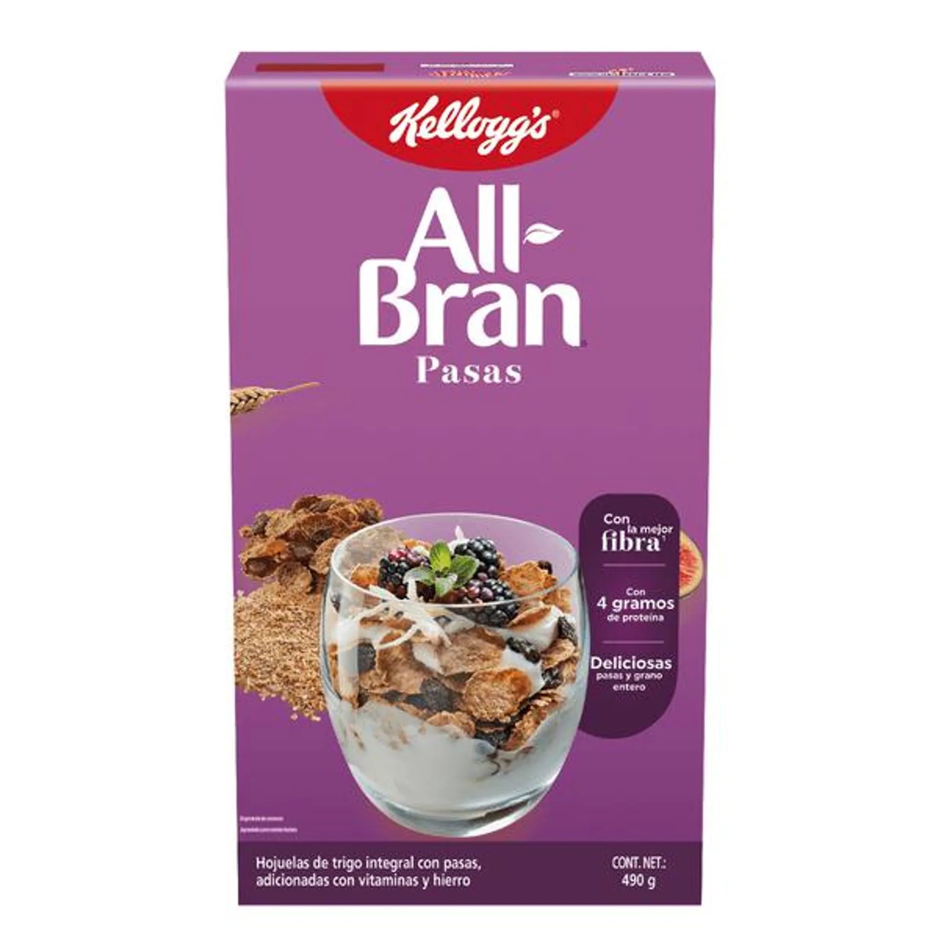 Kelloggs Cereal All Bran Pasas 490 g