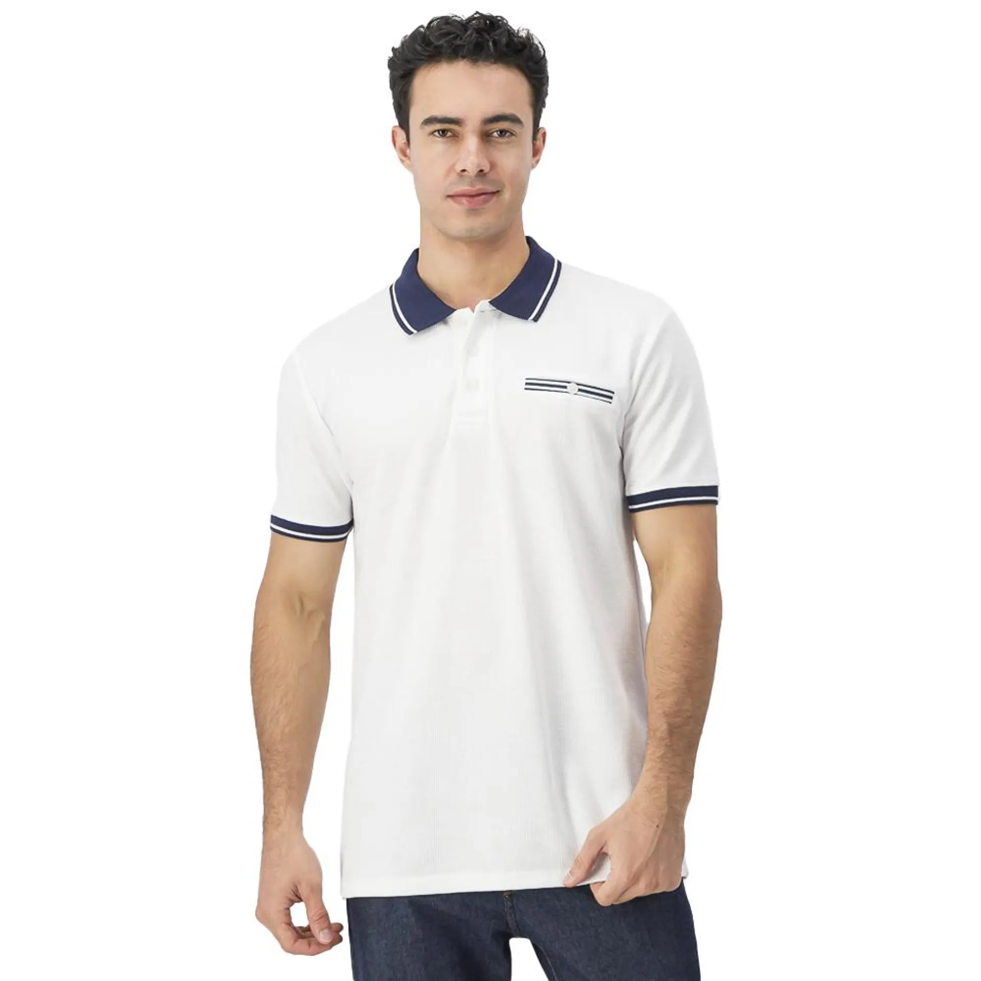 Playera Tipo Polo Hummo Hombre Detalle En Pecho