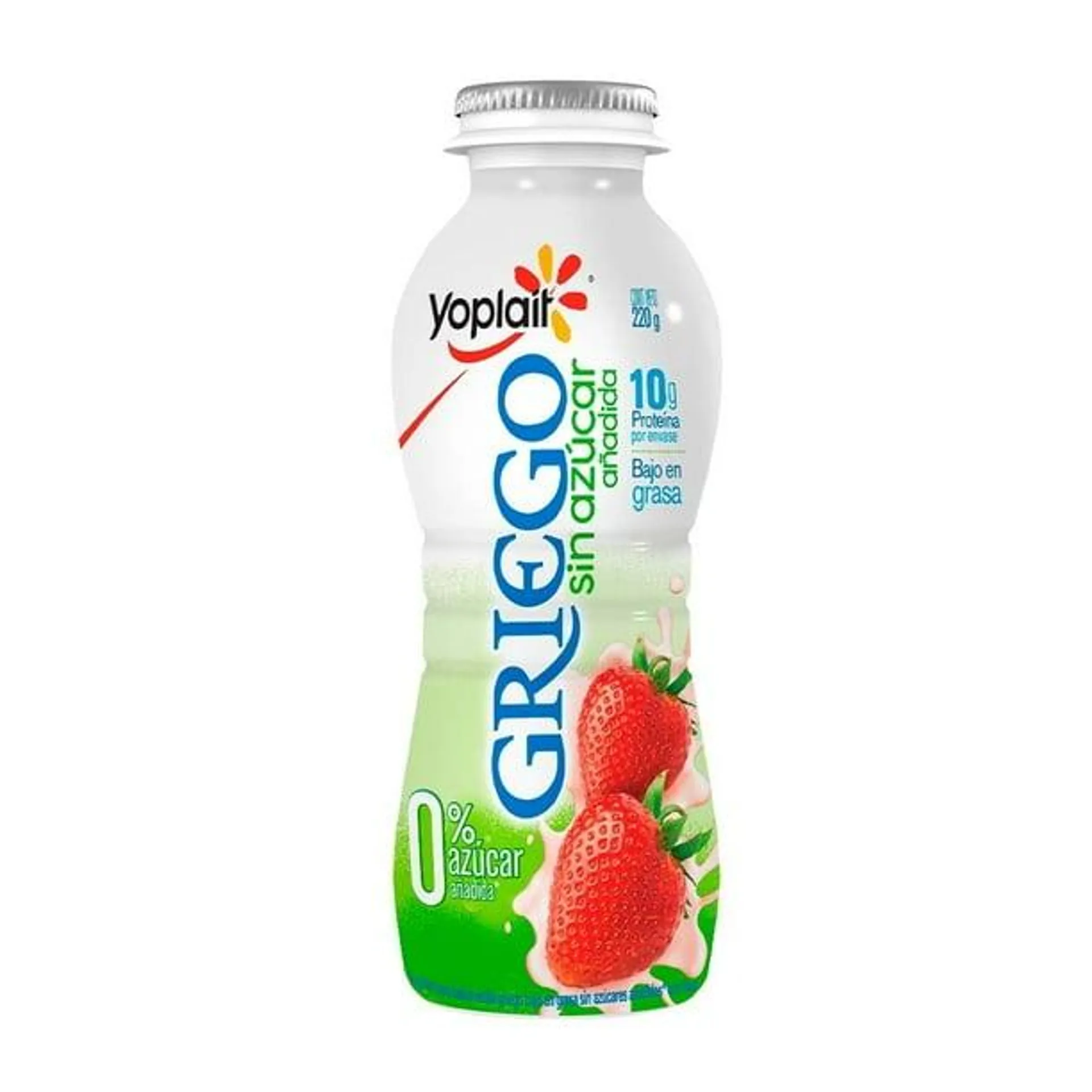 Yoghurt bebible Yoplait Griego con fresa sin azúcar añadida 220 g