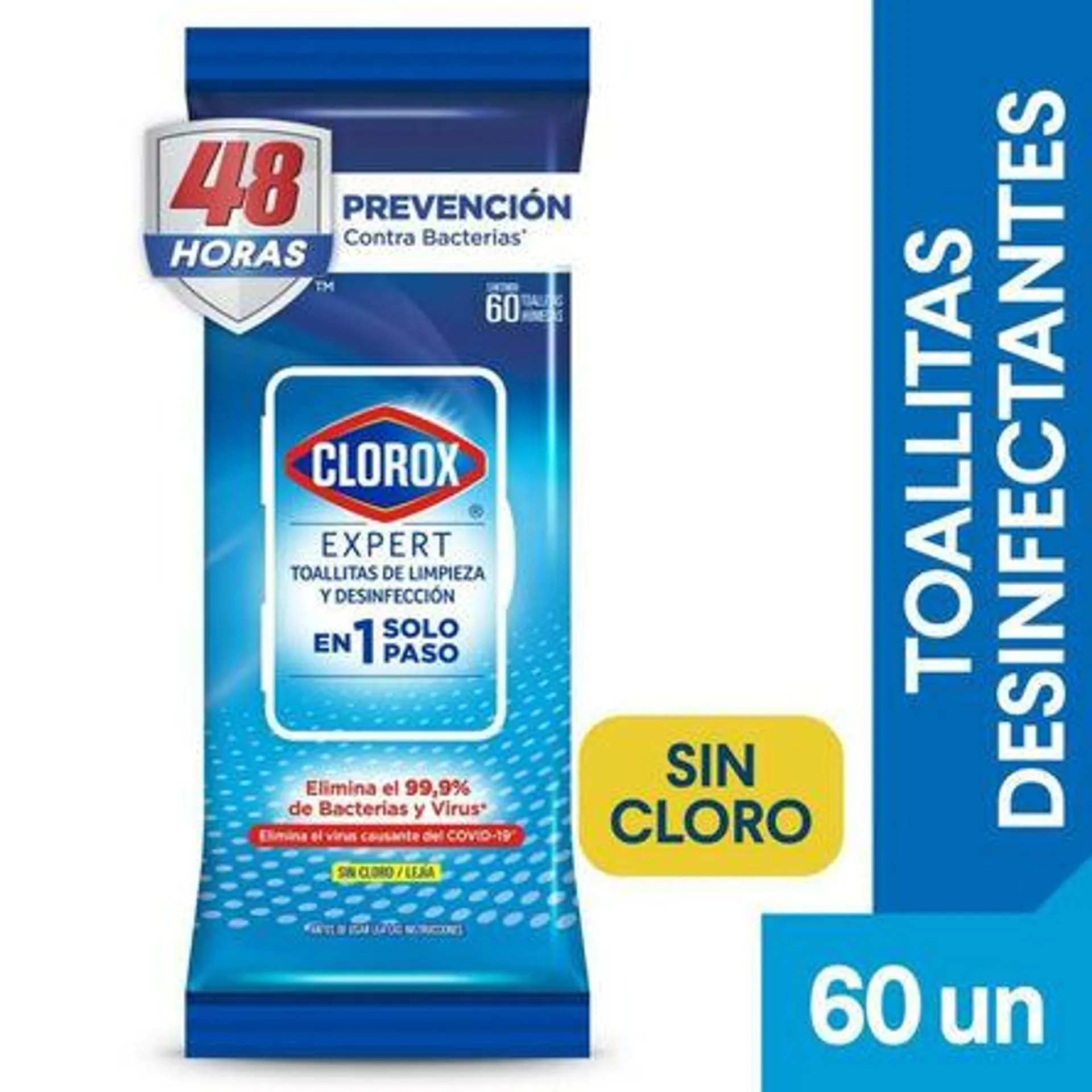 Toallitas Desinfectantes Clorox Expert Fresco 60 Unidades