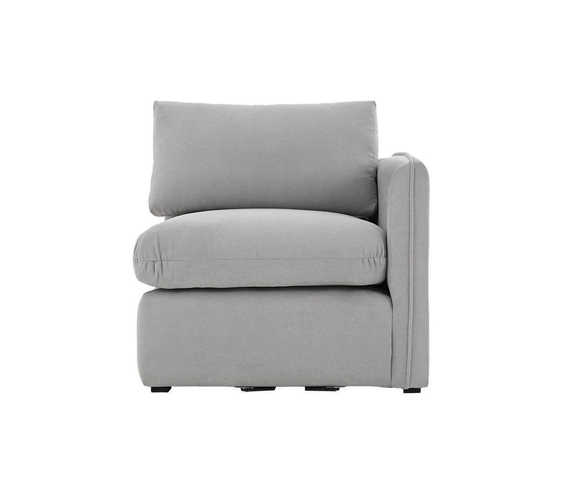 Sillón con brazo derecho Bossano - Gris claro