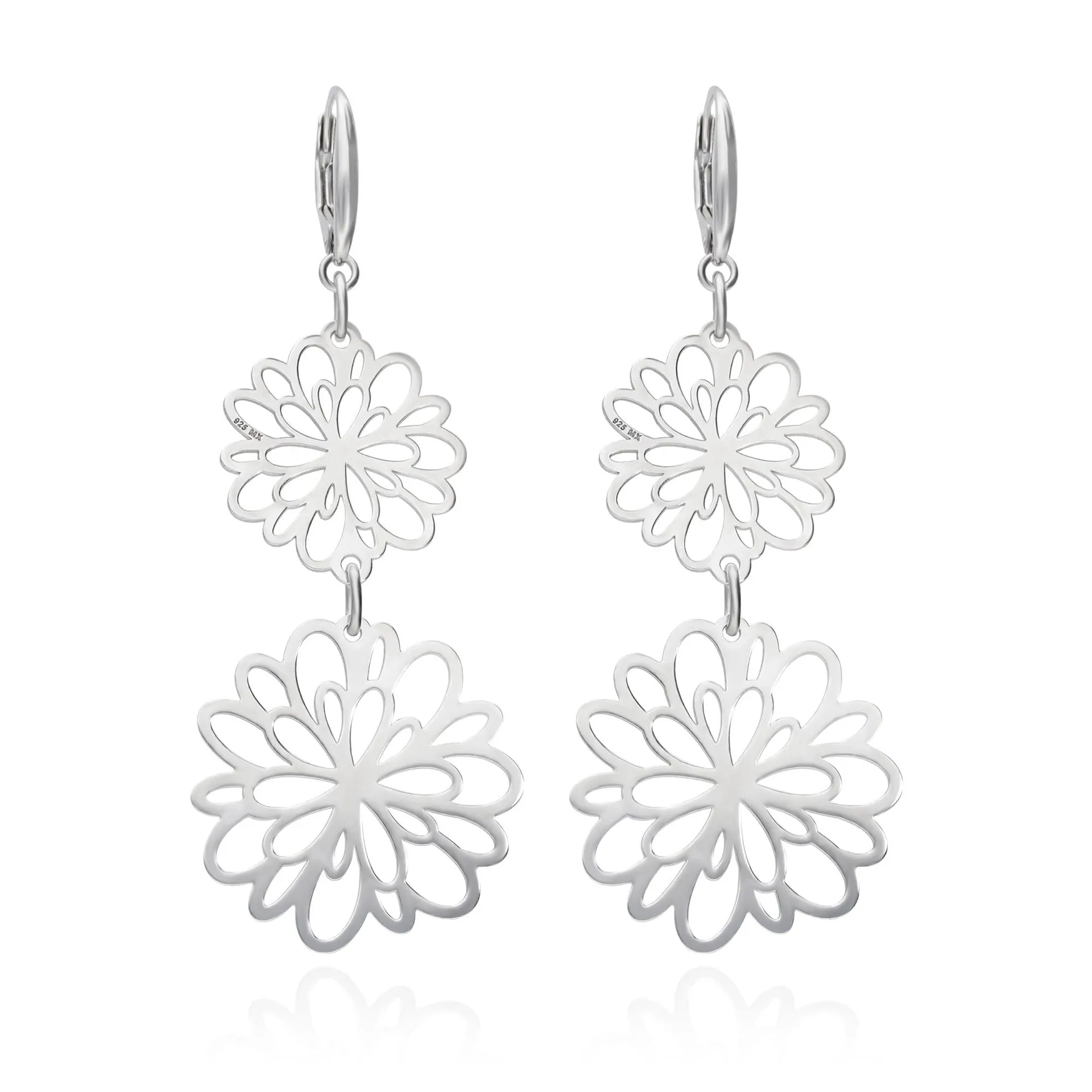 Aretes Cempasúchil Plata Anamora por Tanya Moss