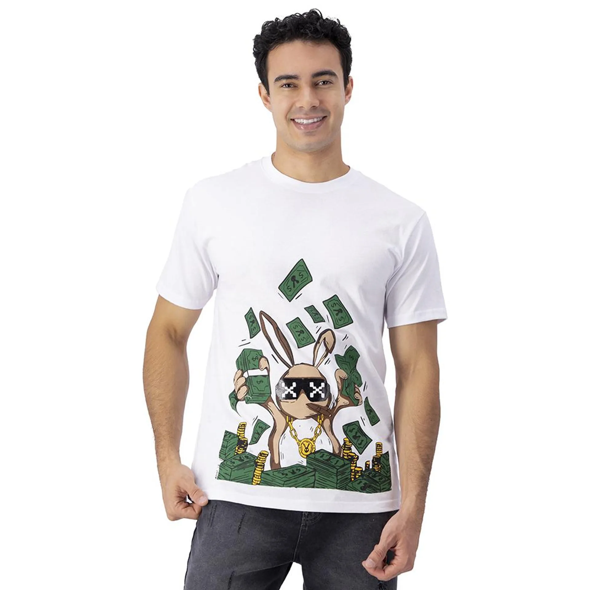 Playera Hummo Hombre Con Estampado Frontal