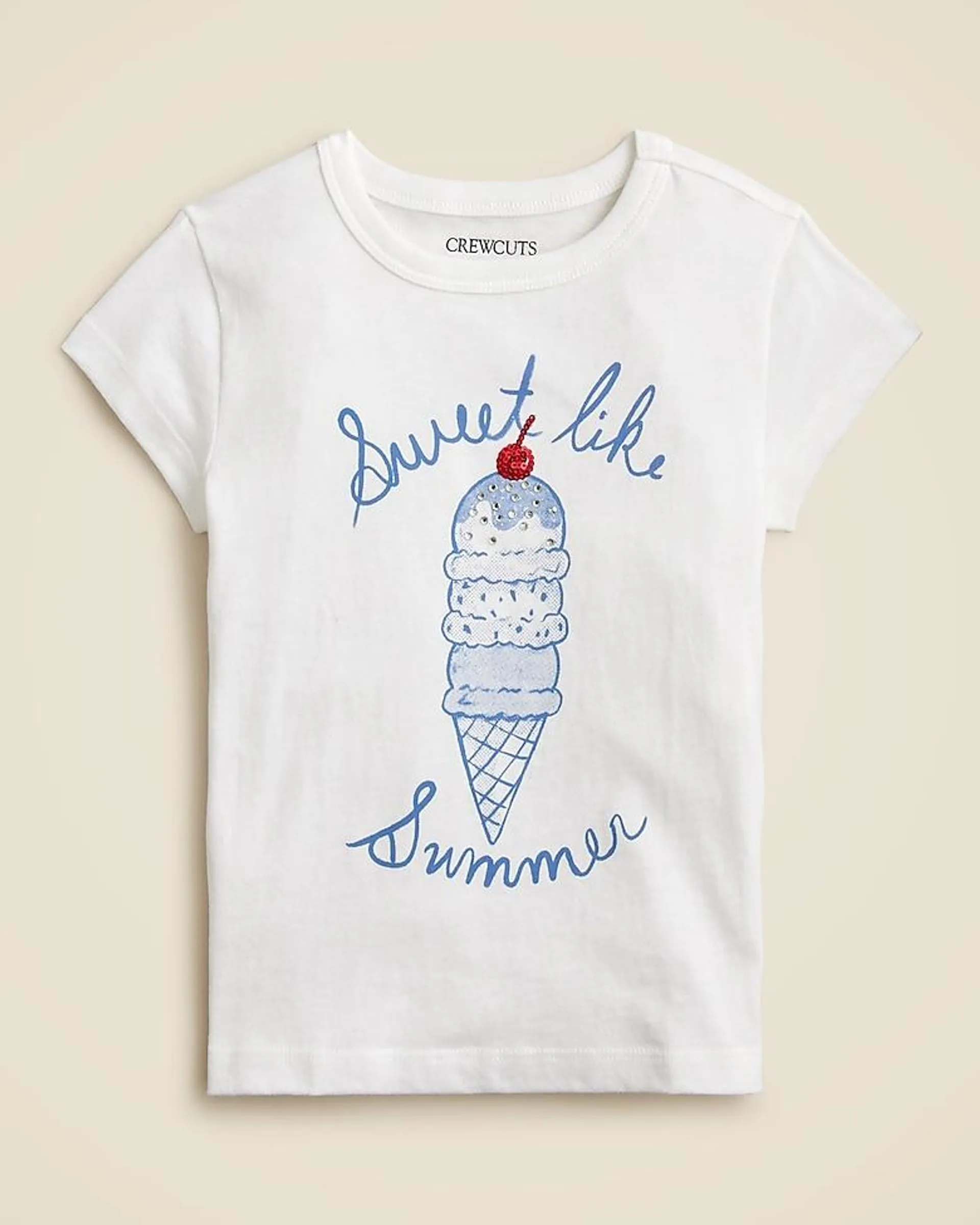 Girls' short-sleeve "sweet like summer" graphic T-shirt