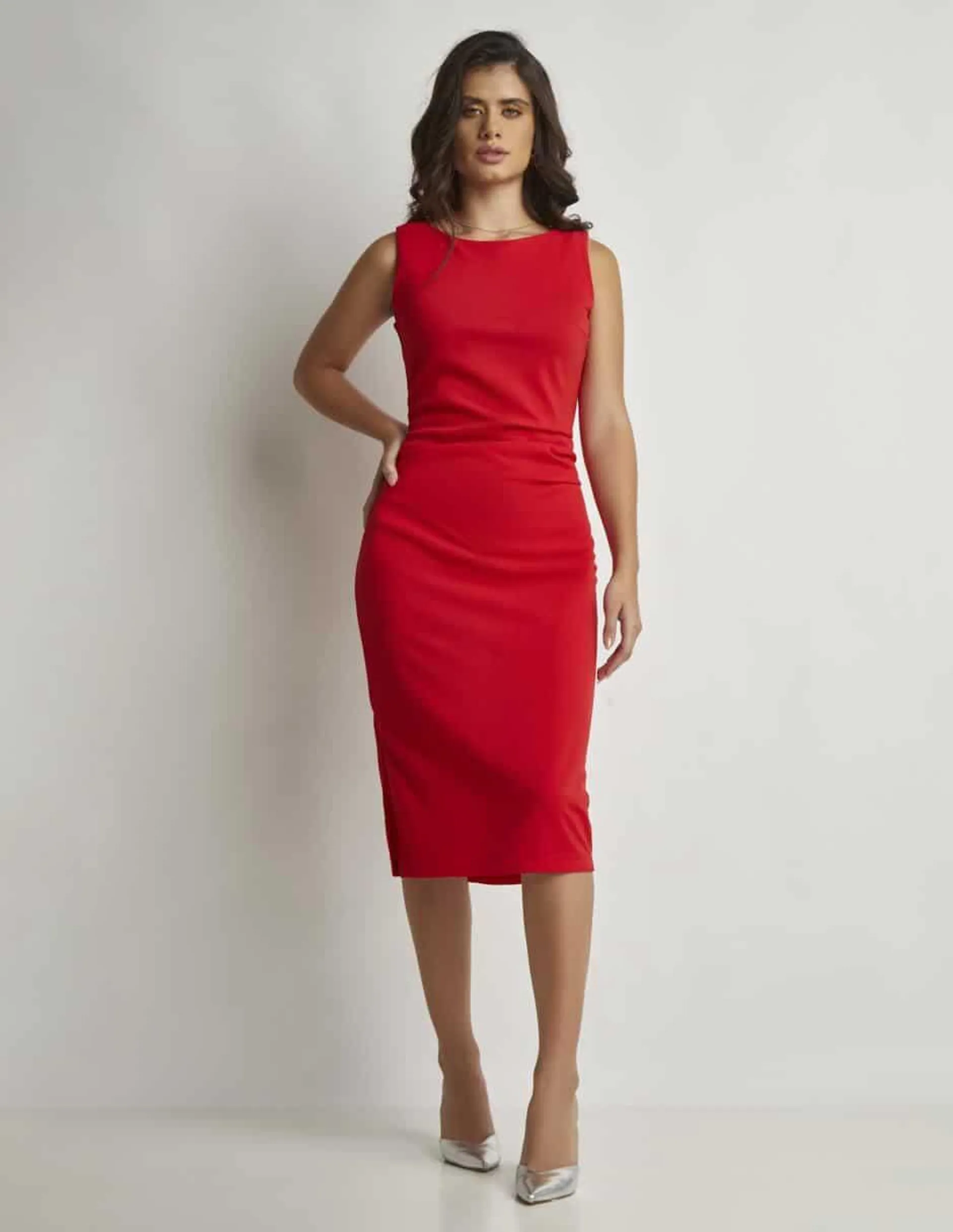 Vestido midi formal Devendi para mujer