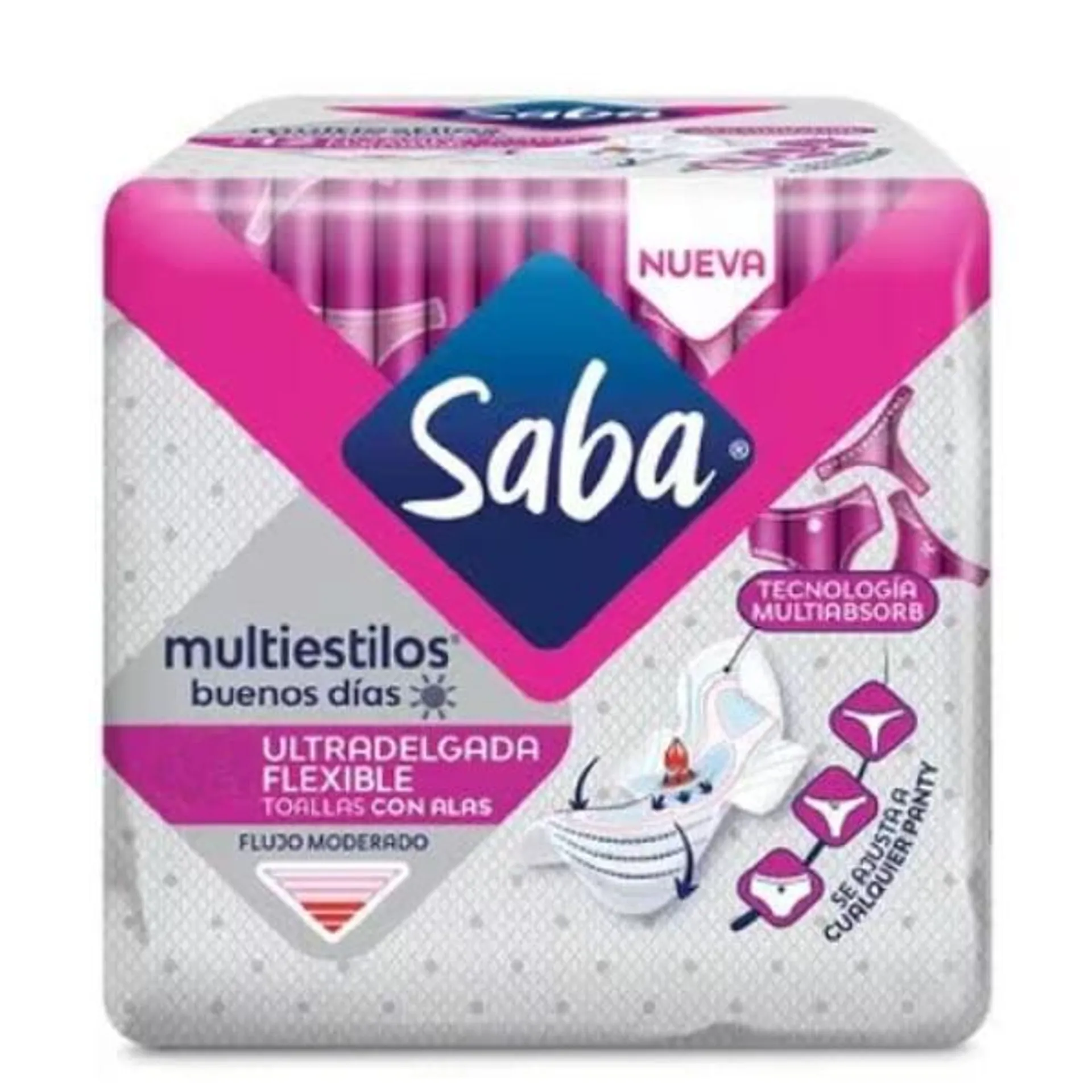 Toalla Saba con alas multiestilos con 10 toallas